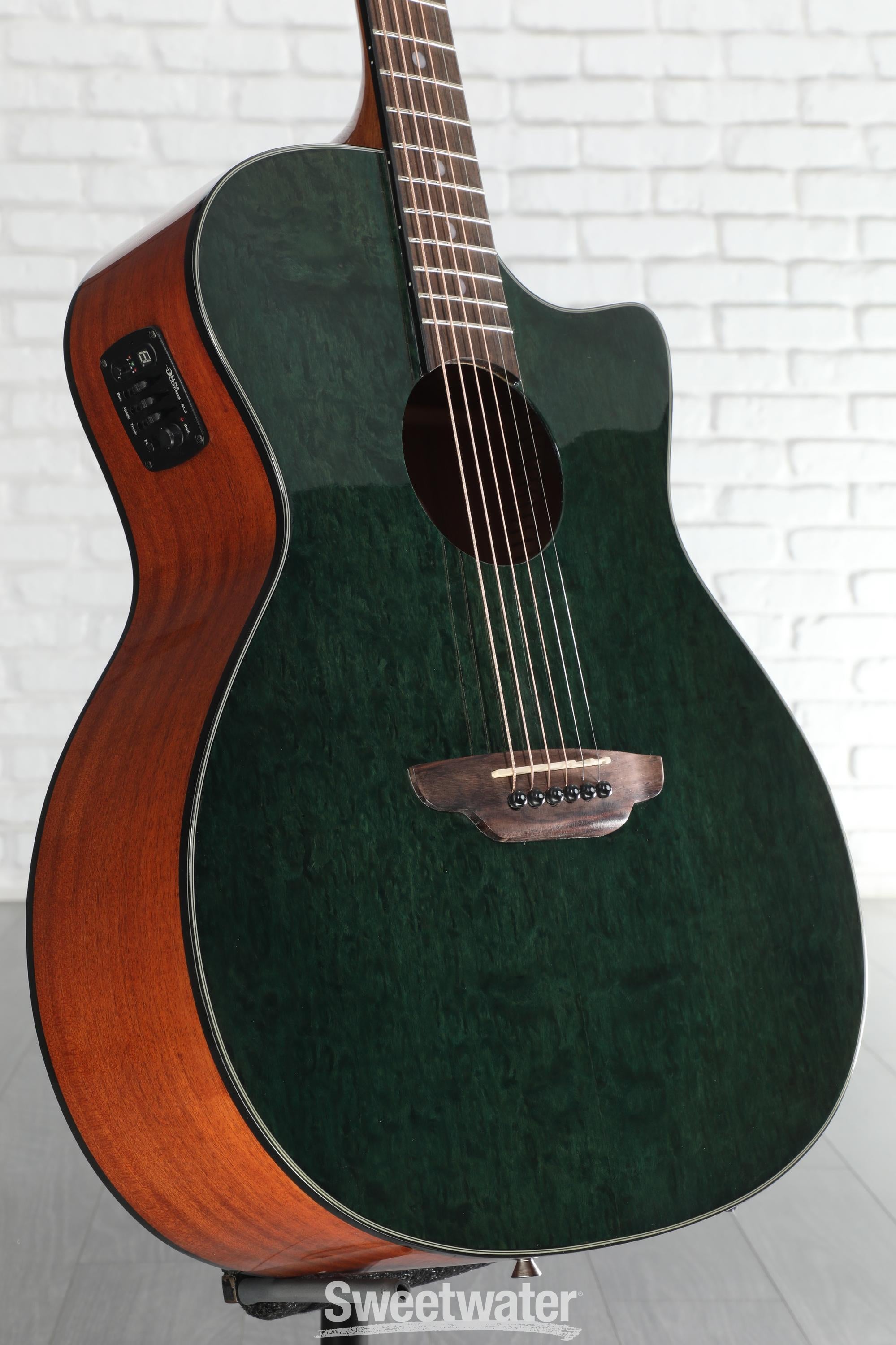 Photo of Luna Gypsy Eucalyptus Acoustic-electric Guitar - Trans Teal