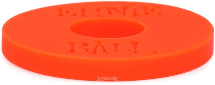 Levy's Ring Block, Orange - 4 pack of Rubber Guitar Strap Locks