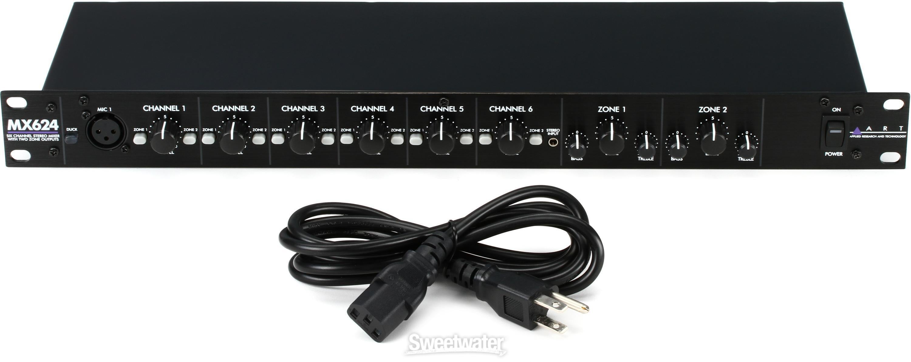 ART MX624 6-channel Stereo Mixer with Dual Zone Outputs ART MX624 6-channel Stereo Mixer with Dual Zone Outputs