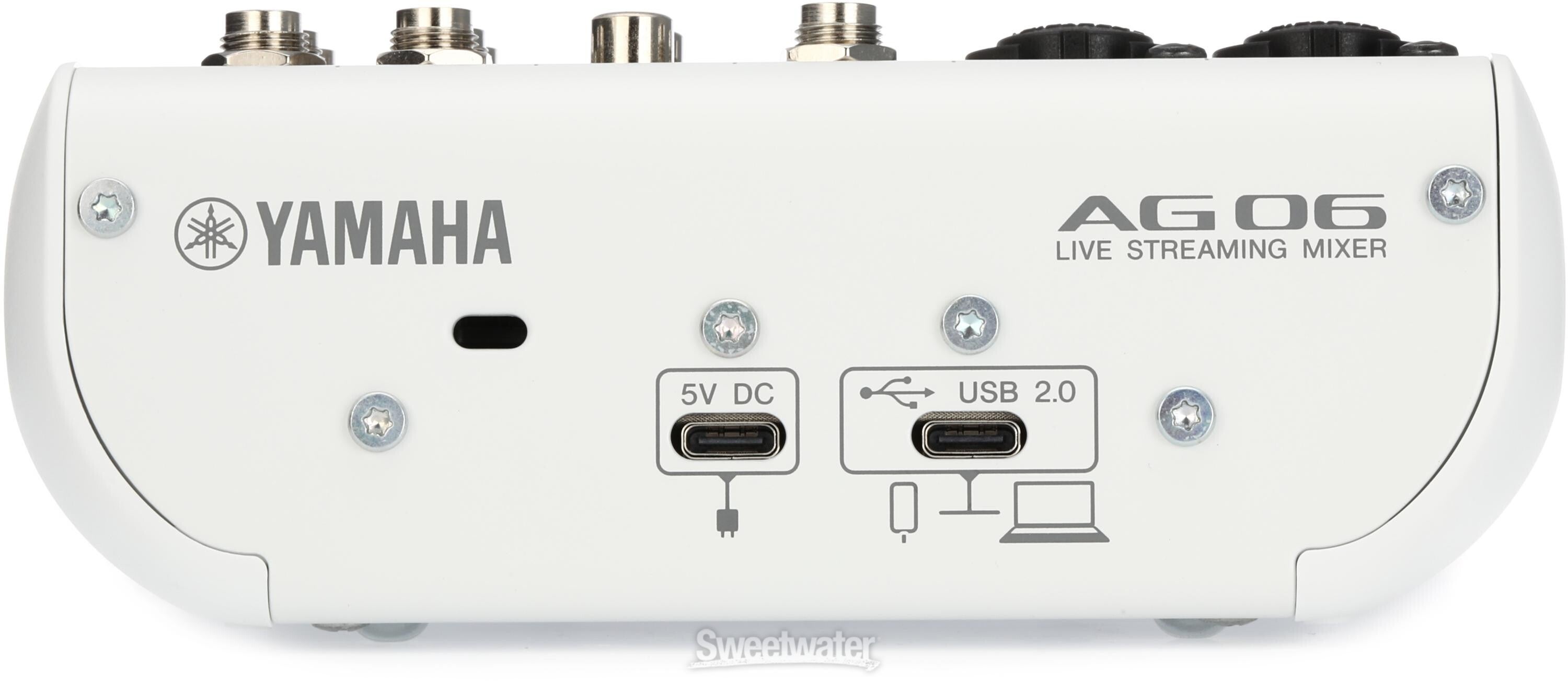 Yamaha AG06 Mk2 6-channel Mixer and USB Audio Interface - White ...