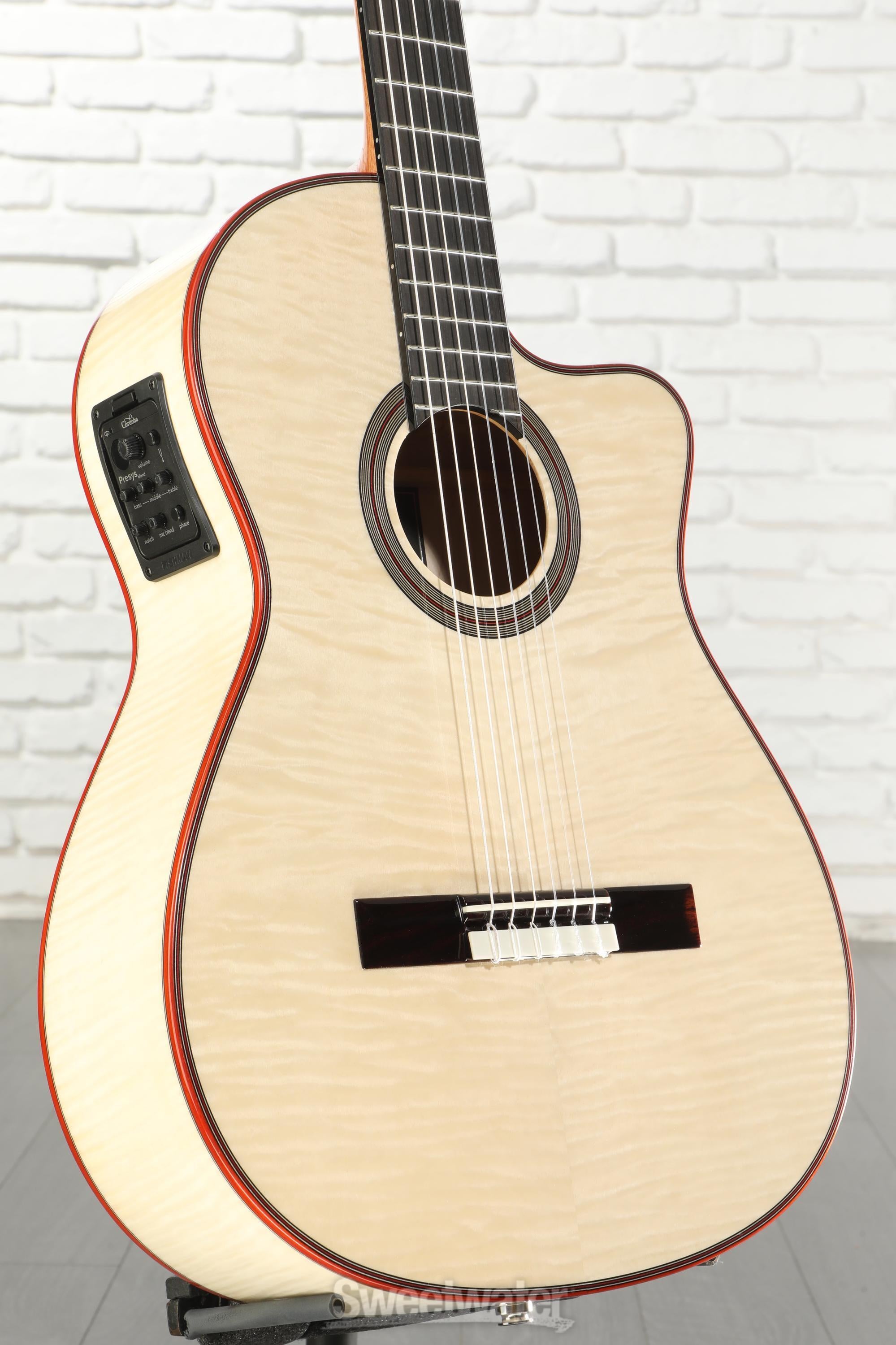 Photo of Cordoba Fusion 12 Exotic Top Nylon-string Acoustic-electric Guitar - White Sands