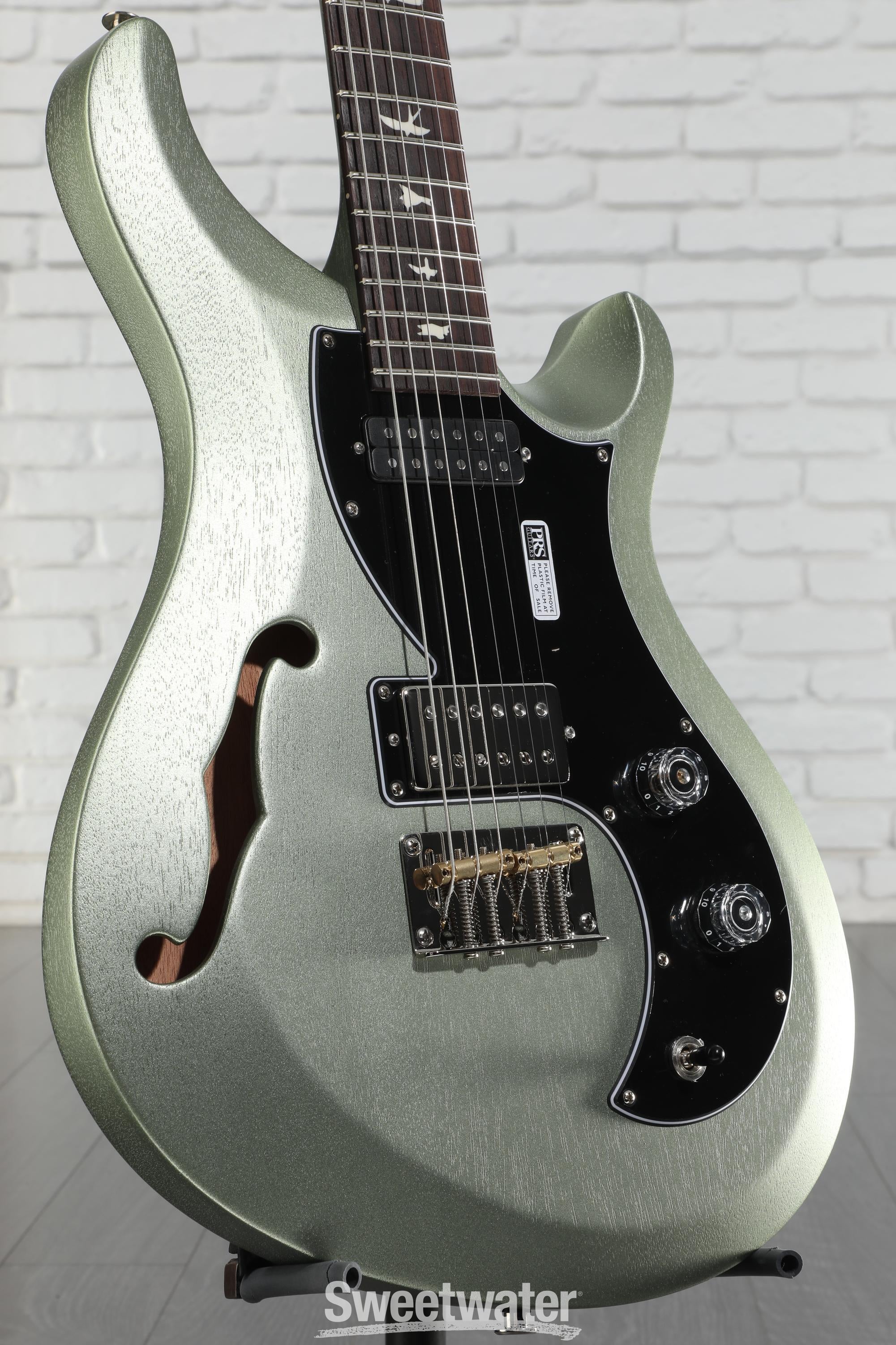 PRS S2 Vela Semi-Hollow Satin Electric Guitar - Mavis Mint Metallic