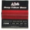 Photo of La Bella 750N Deep Talkin' Bass Black Nylon Tapewound Bass Guitar Strings - .050-.105, Light