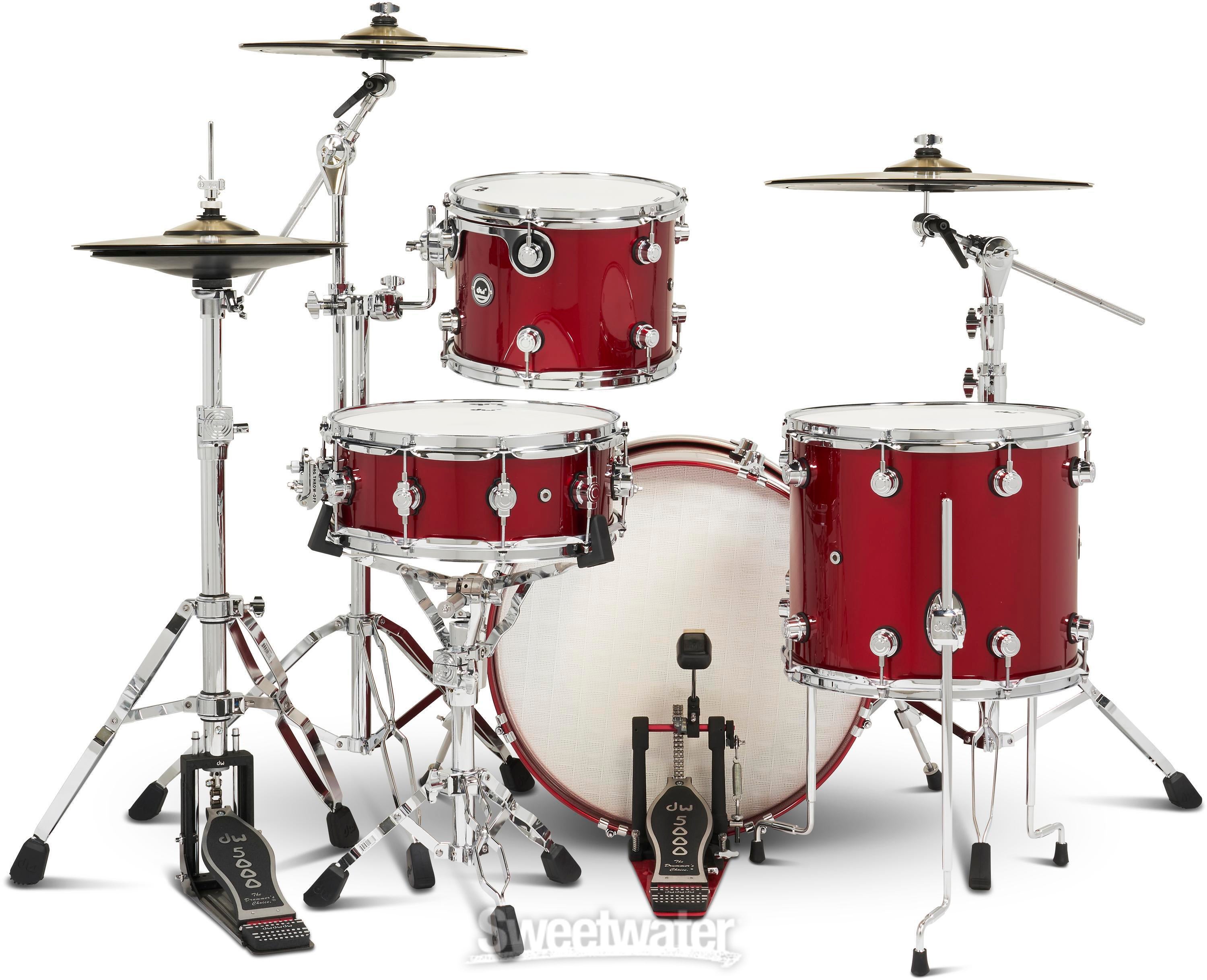 DW DWe 4-piece Drum Kit Bundle - Black Cherry Metallic | Sweetwater