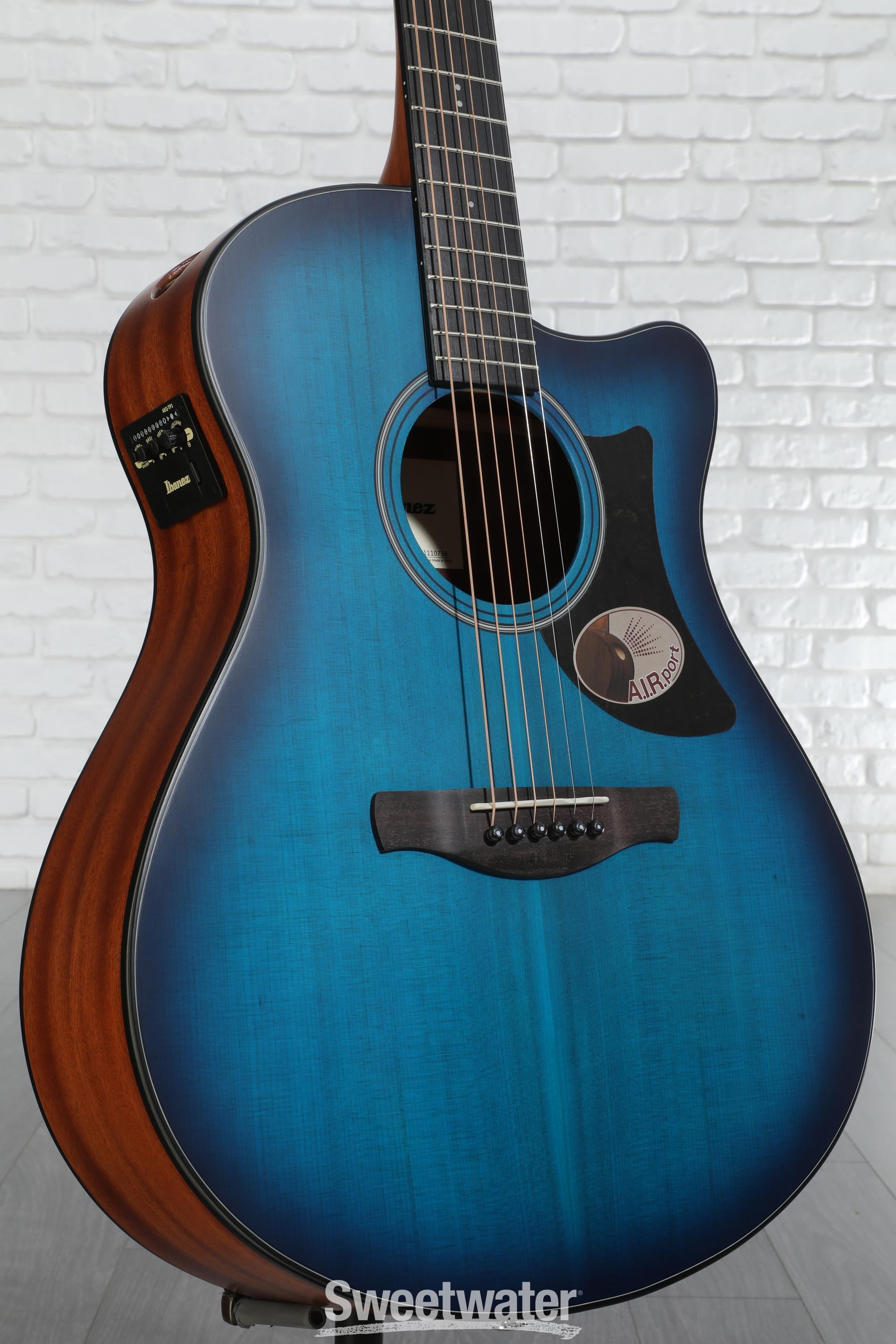 Photo of Ibanez AAM50CE Advanced Acoustic Auditorium Acoustic-electric Guitar - Sapphire Blue Burst