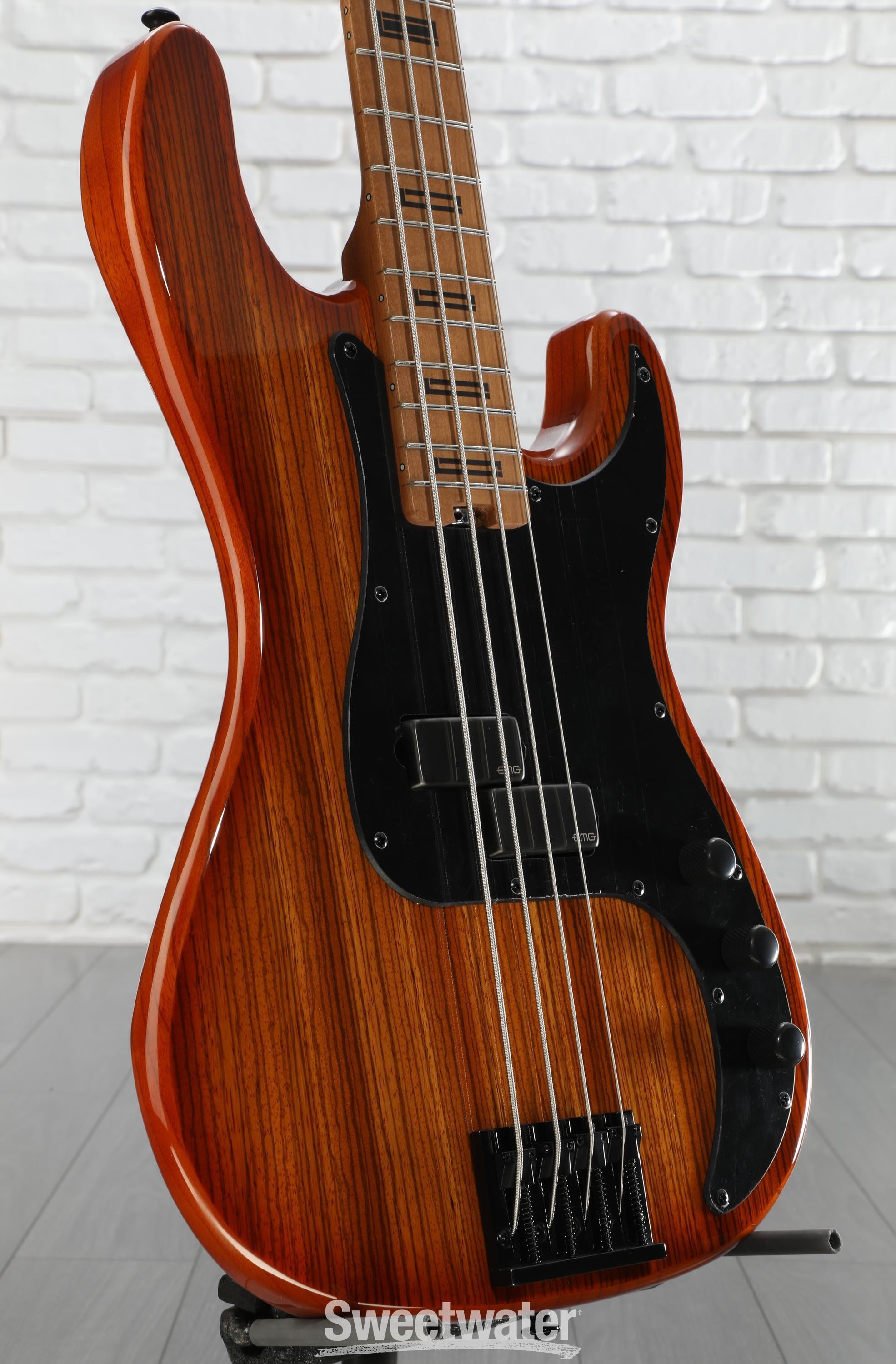 Schecter P-4 Exotic Bass Guitar - Faded Vintage Sunburst | Sweetwater