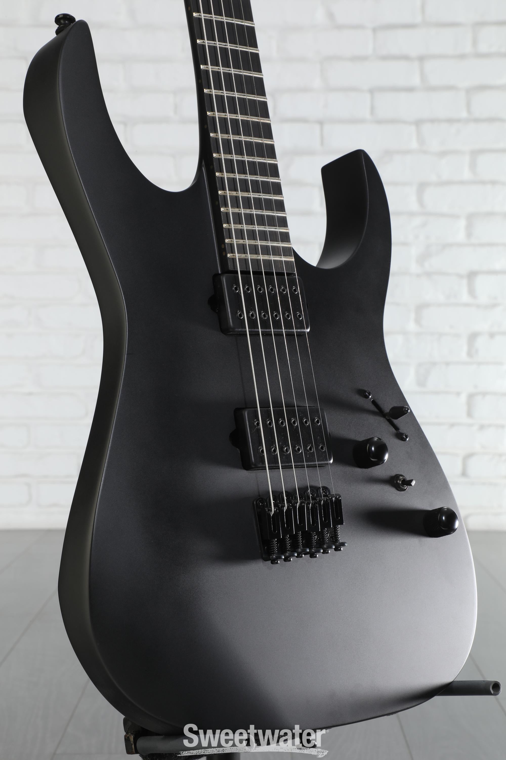 Ibanez RGRTB621 Iron Label Electric Guitar - Black Flat | Sweetwater