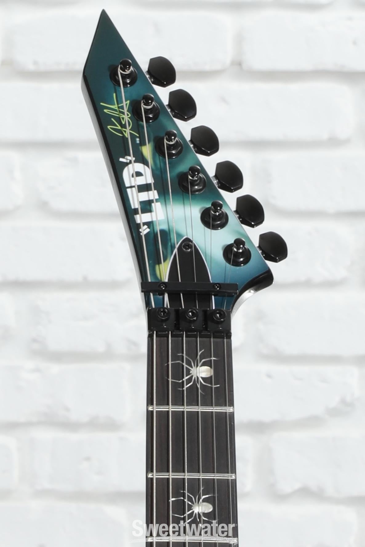 ギター ESP LTD Kirk Hammett Signature KH-WZ White Zombie Electric Guitar