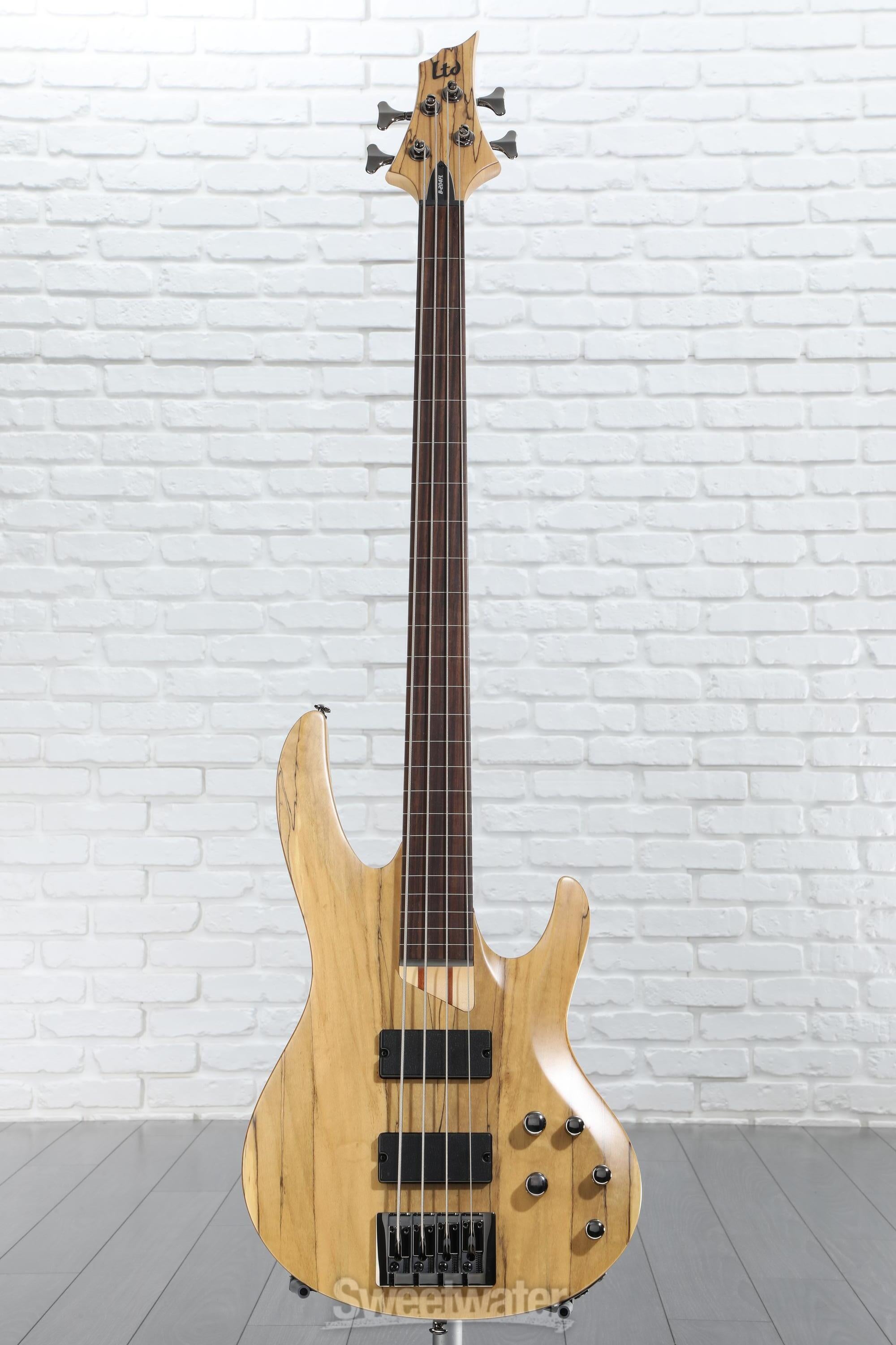 ESP LTD B-204SM Fretless Bass Guitar - Natural Satin