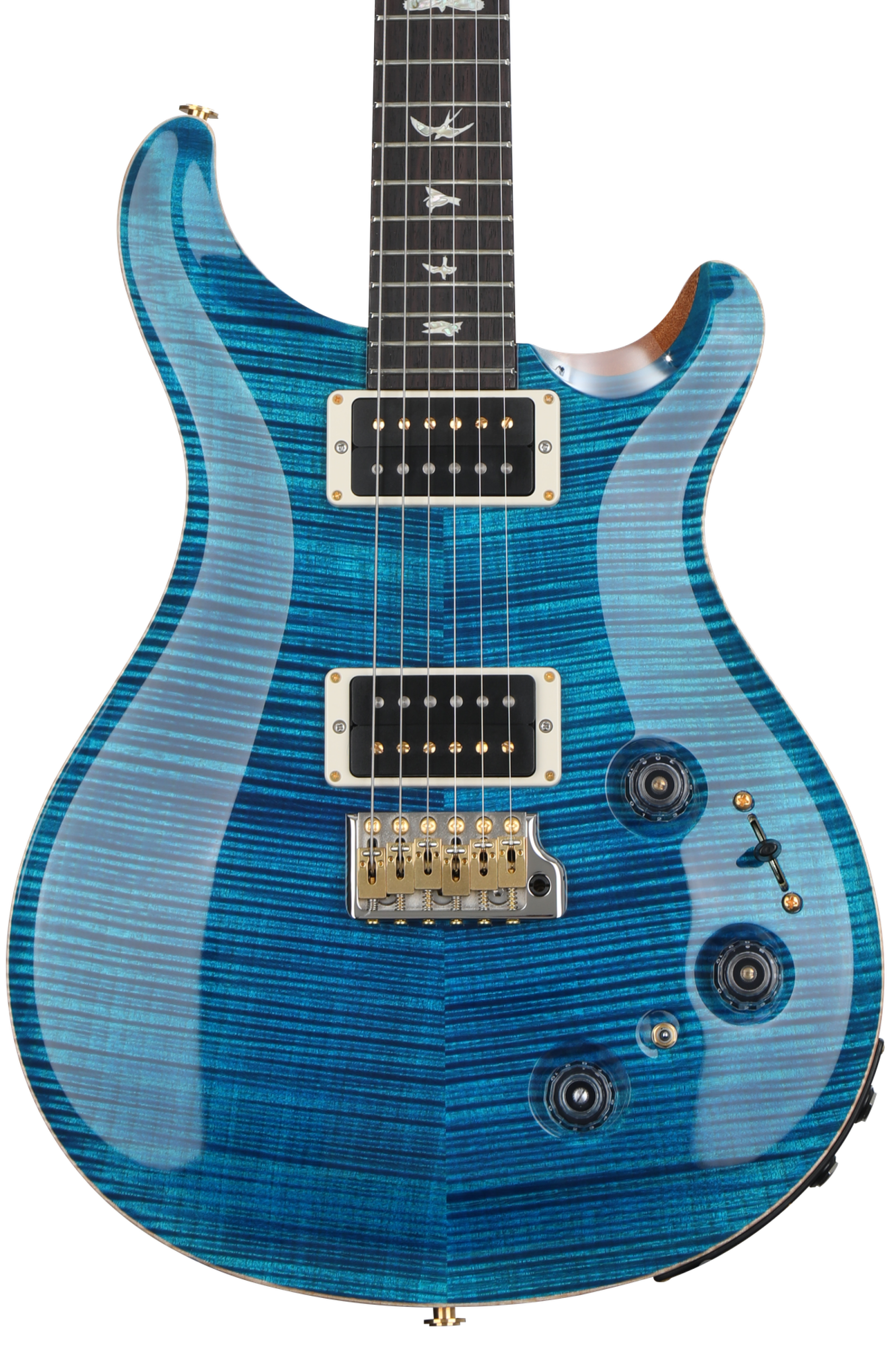 PRS Custom 22 Piezo Electric Guitar - Aquamarine 10-Top | Sweetwater