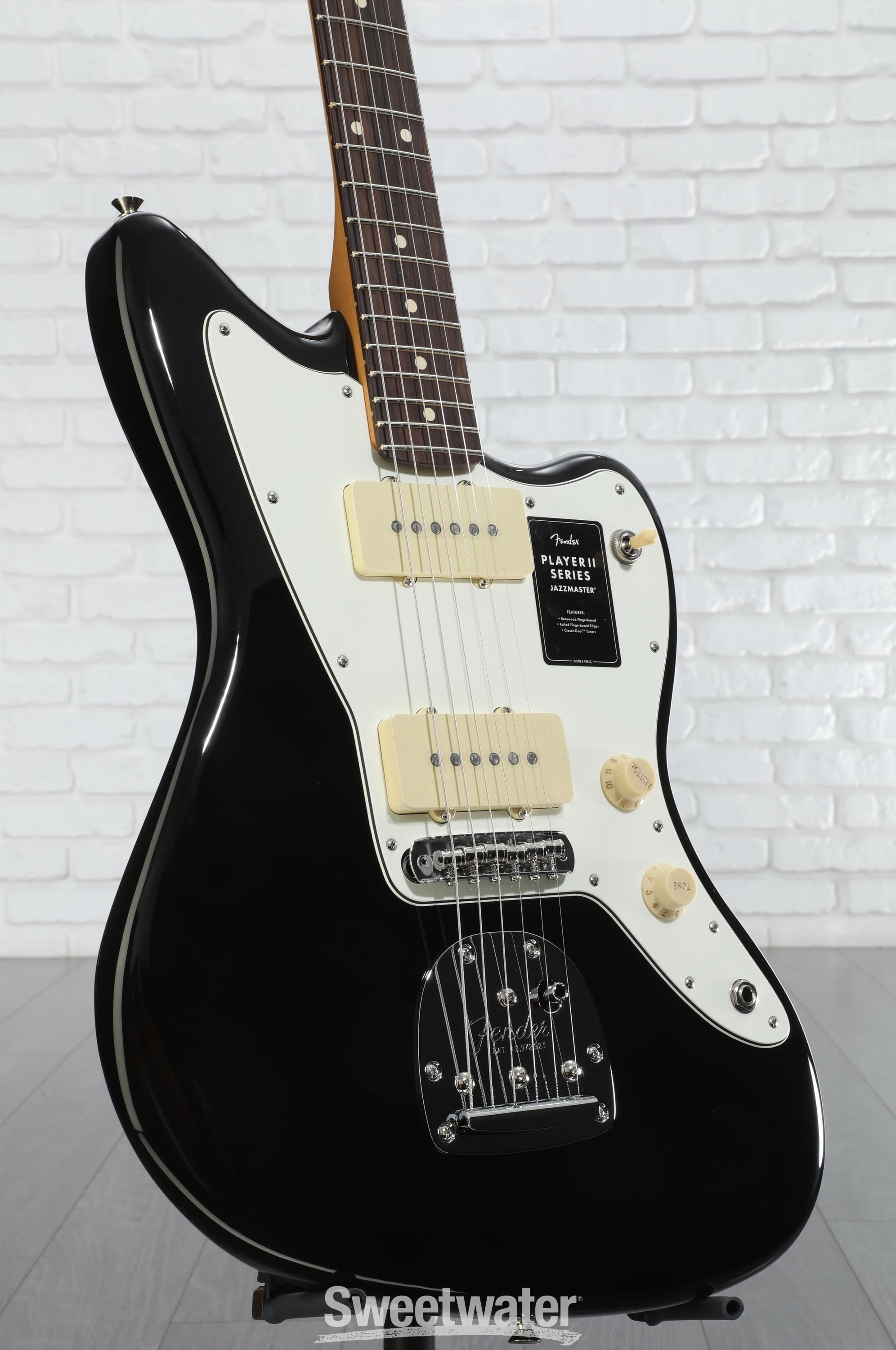 ギター Fender / Player Series Jazzmaster Fender Player II Jazzmaster Electric Guitar - Black | Sweetwater