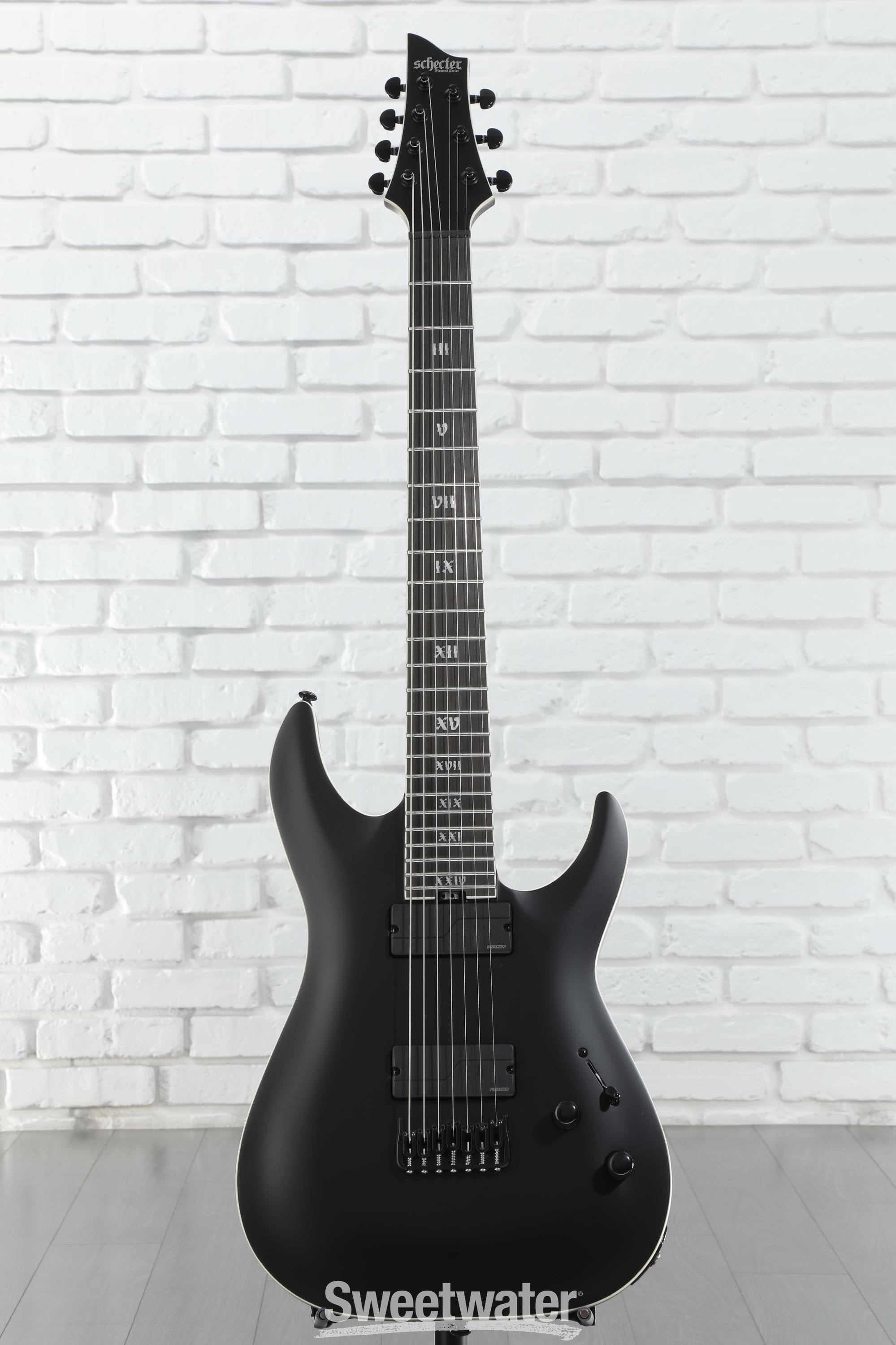 Schecter C-7 SLS Evil Twin Electric Guitar - Satin Black