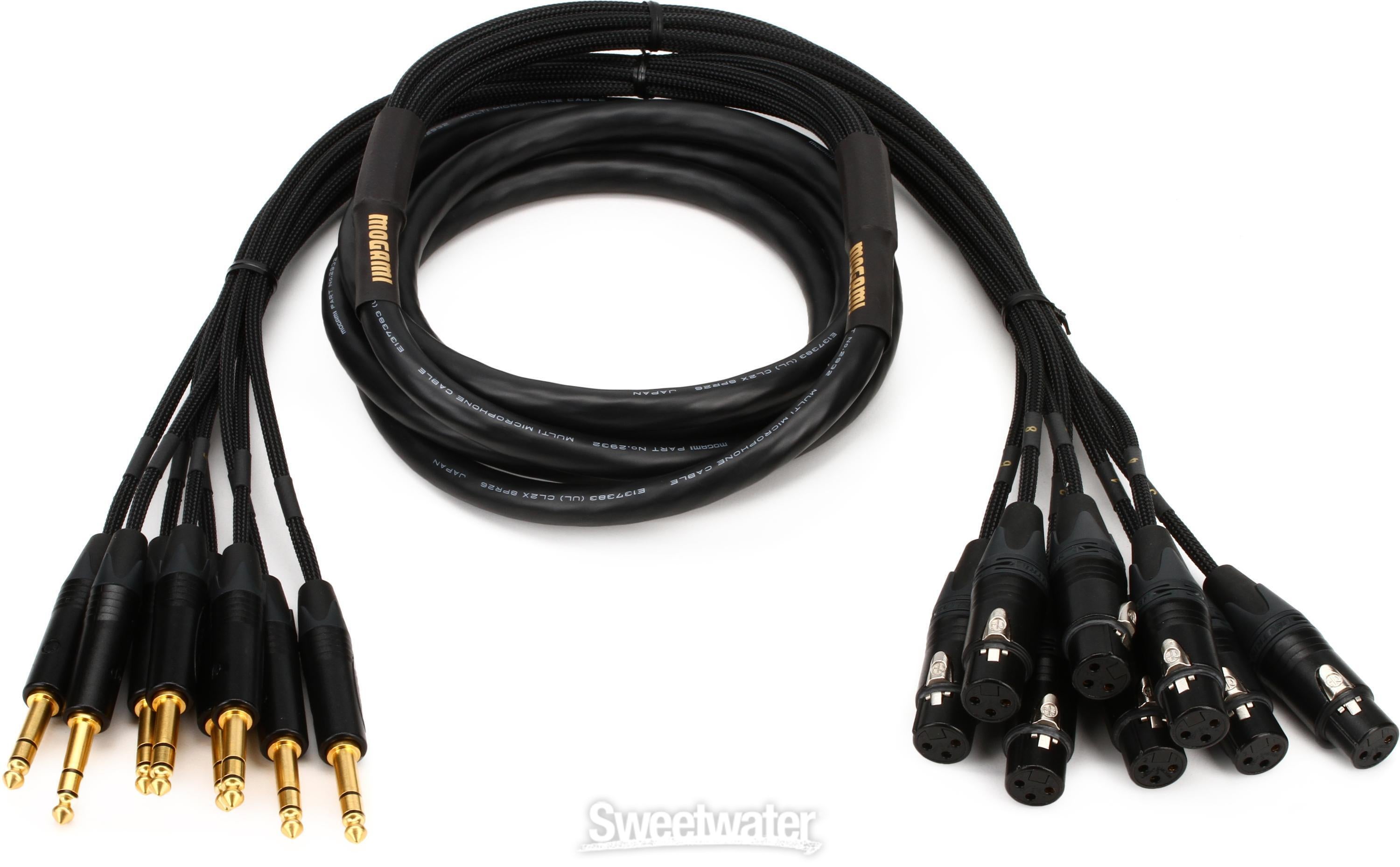 Mogami Gold 8 TRS-XLRF 8-channel 1/4 inch TRS Male to XLR Female Snake - 10  foot