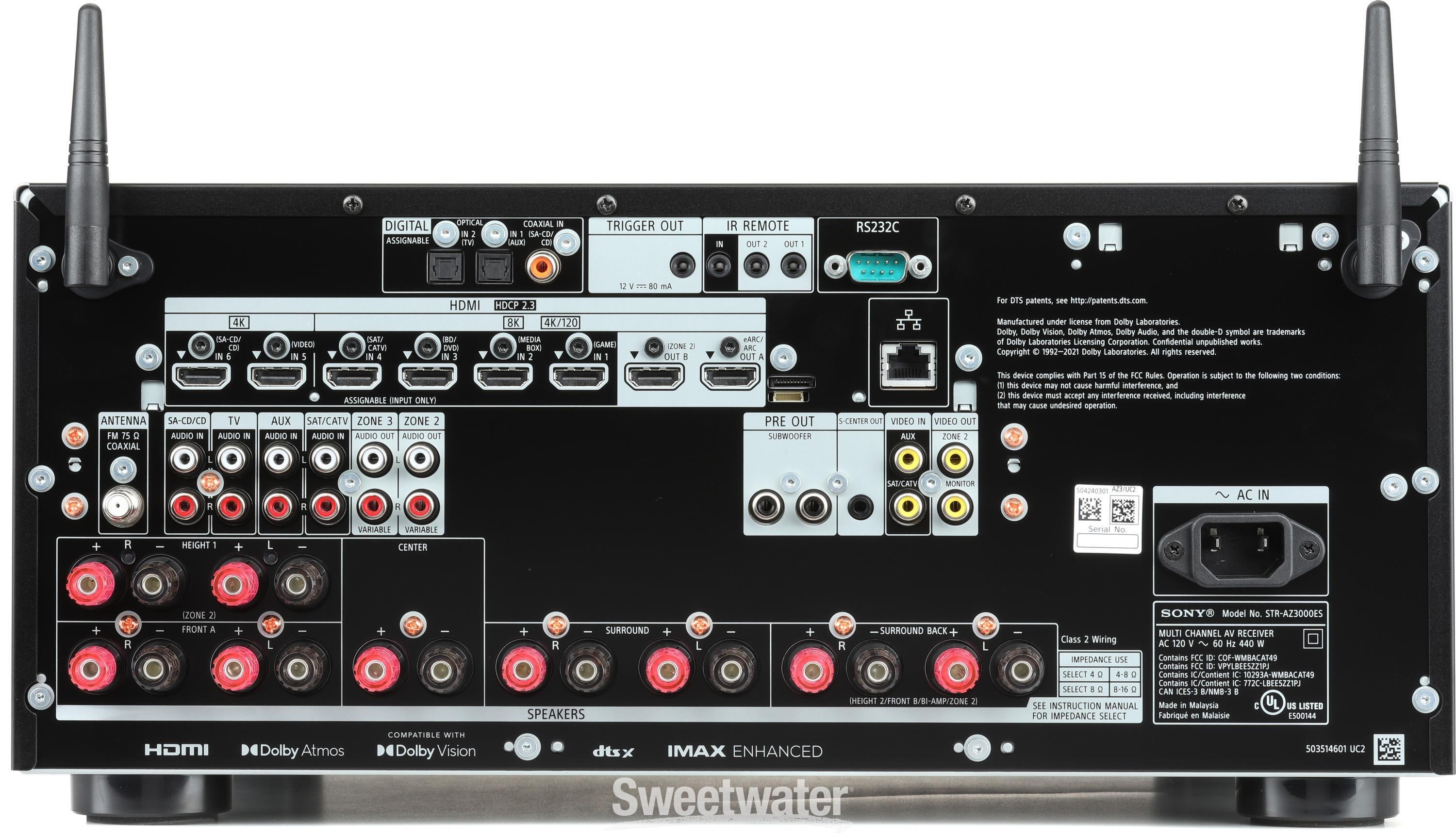 SONY アメリカ　STR-AZ3000ES 　2022年製 Amazon.com: Sony STRAZ3000ES Premium ES 9.2 CH 8K A/V