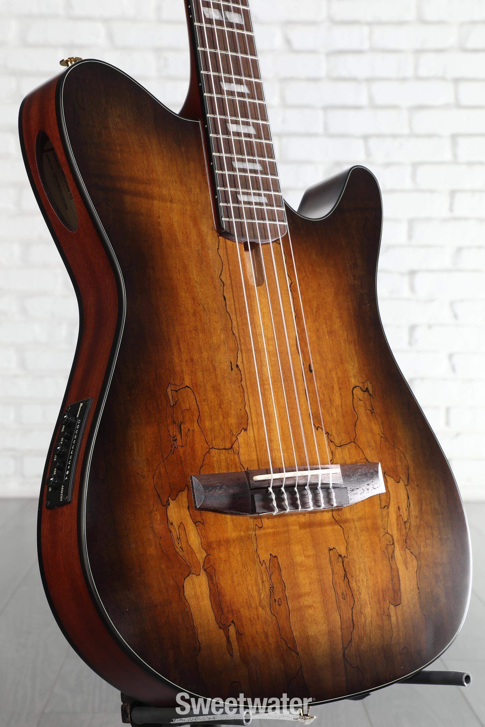 Photo of Ibanez FRH20 Thinline Nylon-string Acoustic-electric Guitar - Satin Natural