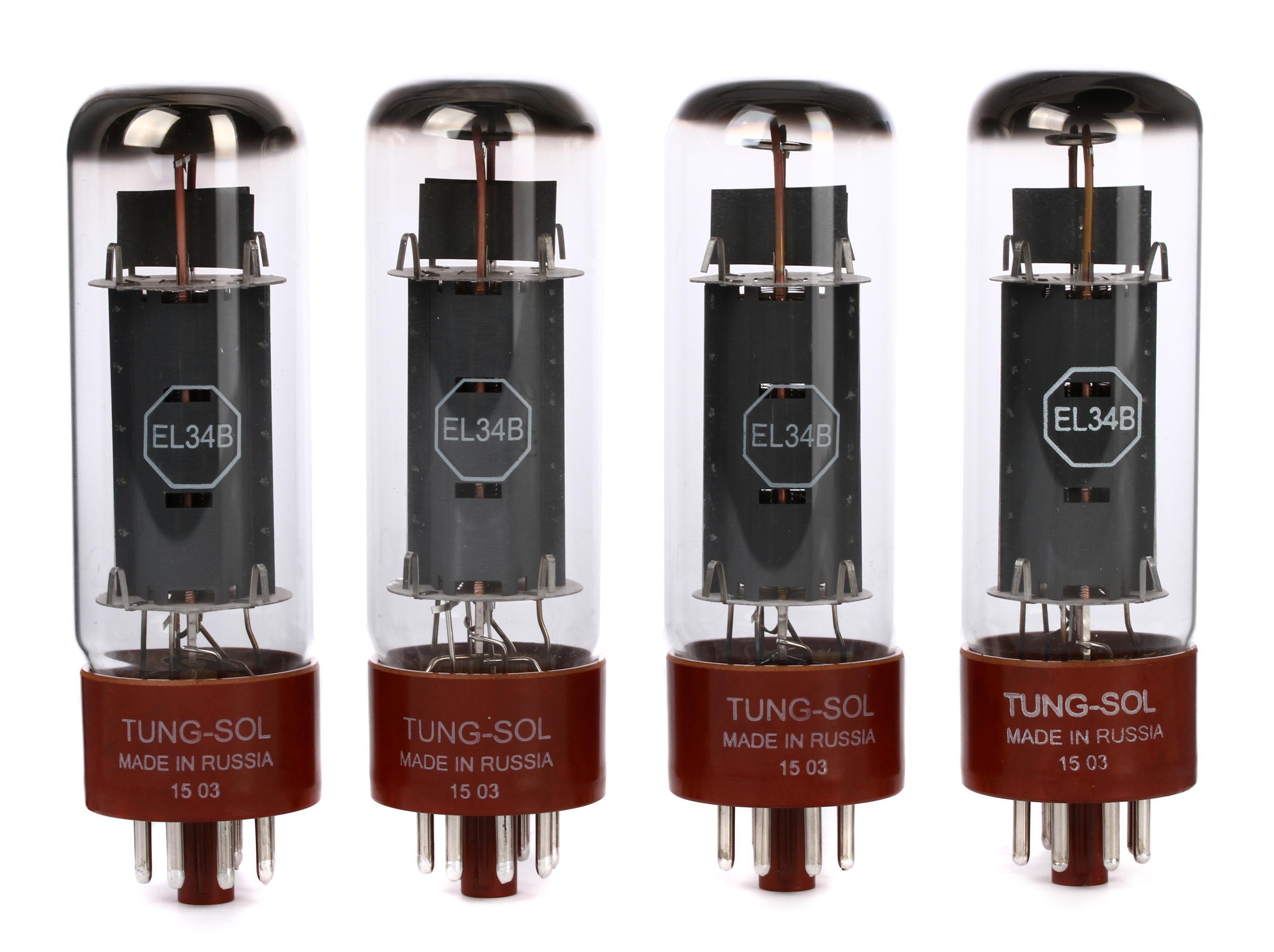 Tung-Sol EL-34B Power Tubes - Platinum Matched Quartet