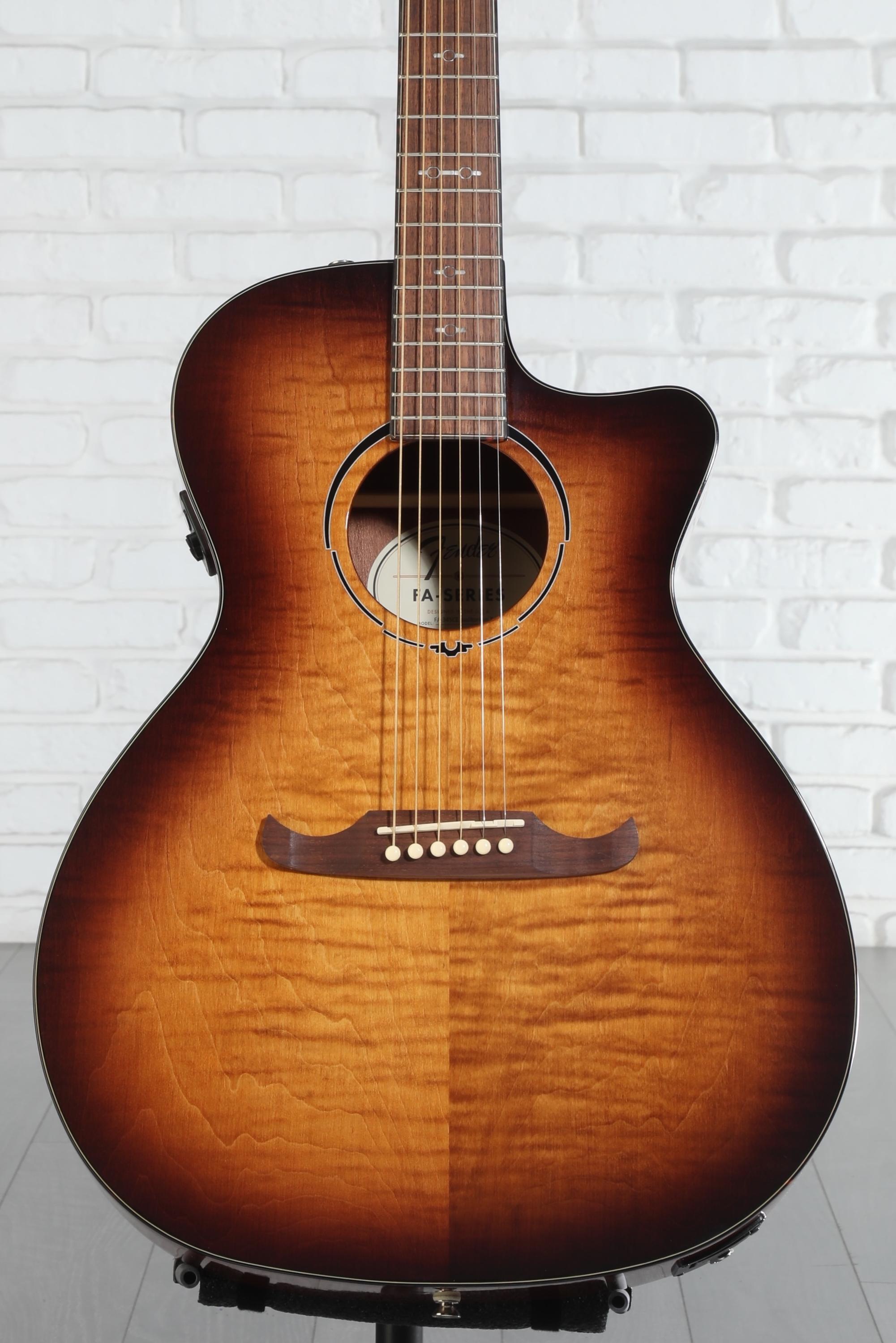 Fender FA-345CE Auditorium - 3-Tone Tea Burst | Sweetwater