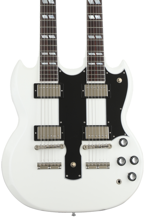 Non Gibson ダブルネックギター ホワイト Non Gibson ダブルネックギター ホワイト