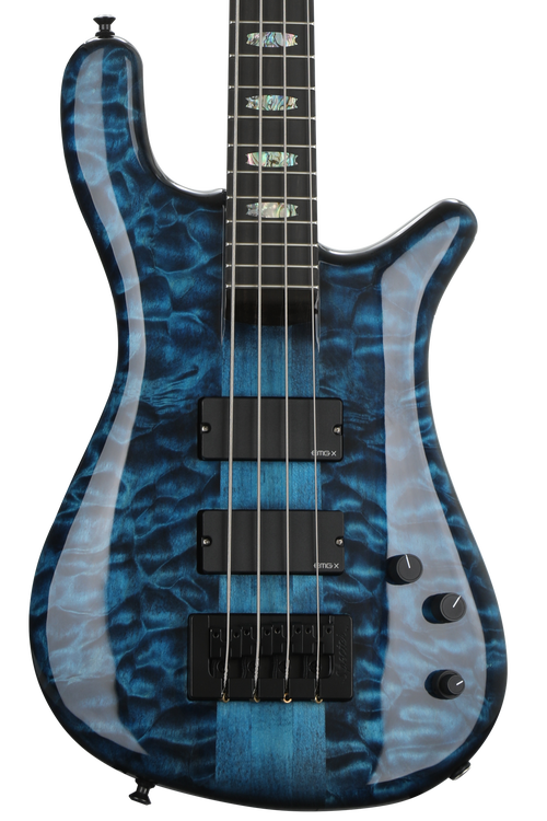 Spector USA NS-4 Bass Guitar - Black and Blue Gloss