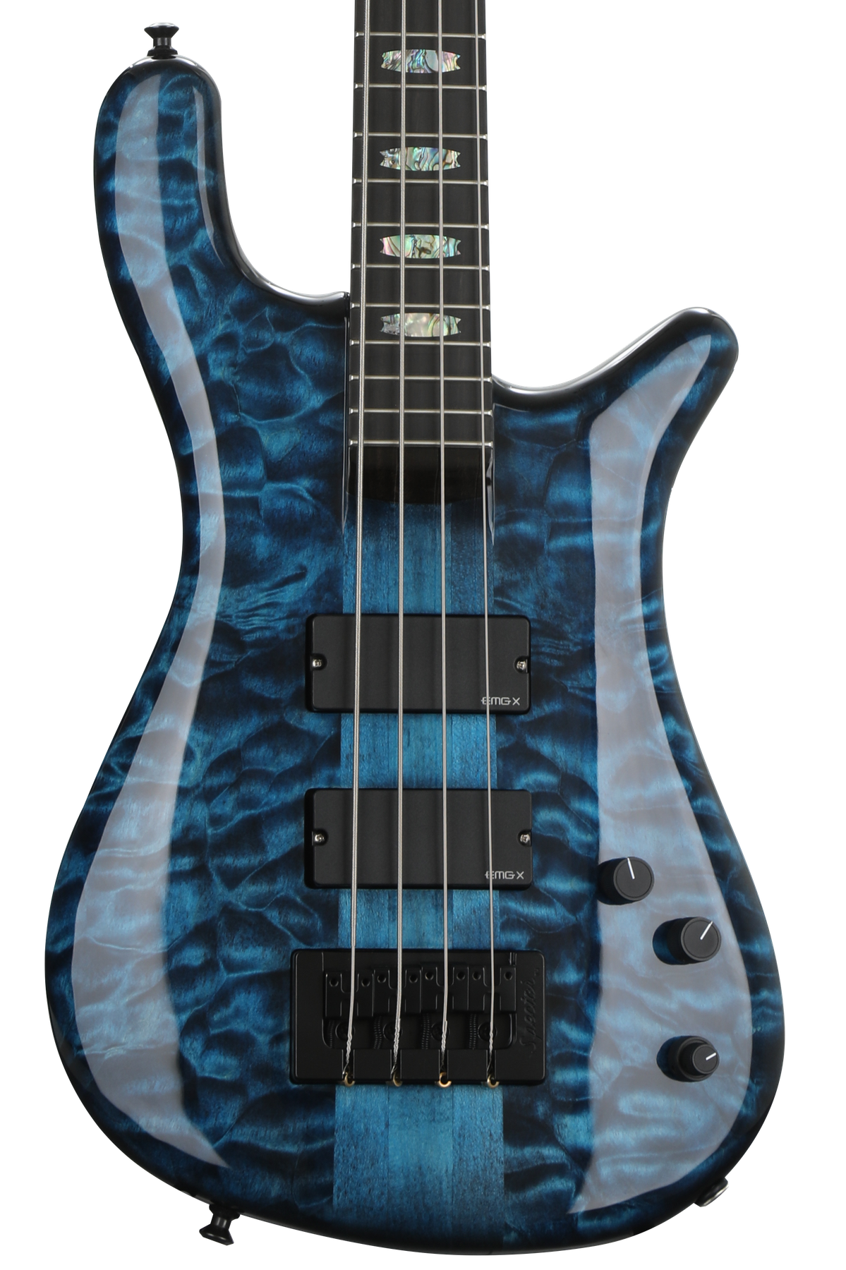 Spector USA NS-4 Bass Guitar - Black and Blue Gloss | Sweetwater