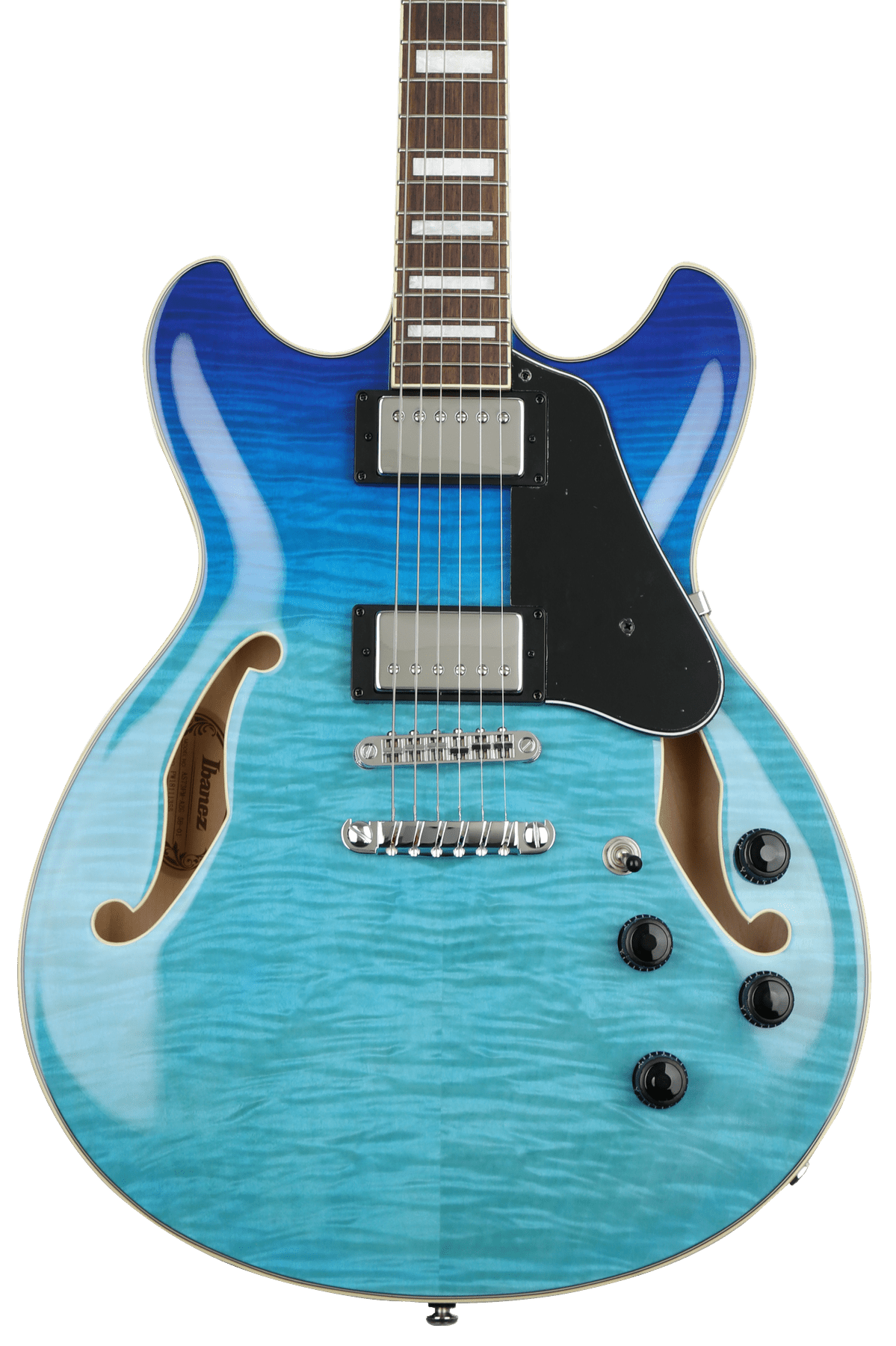 【新品未開封・送料無料】 Electric Semi-hollow AS73FM Artcore Ibanez Guitar Azure - トップス
