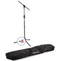 Photo of Rok-It Tripod Microphone Stand with Fixed Boom (6 Pack with Bag)
