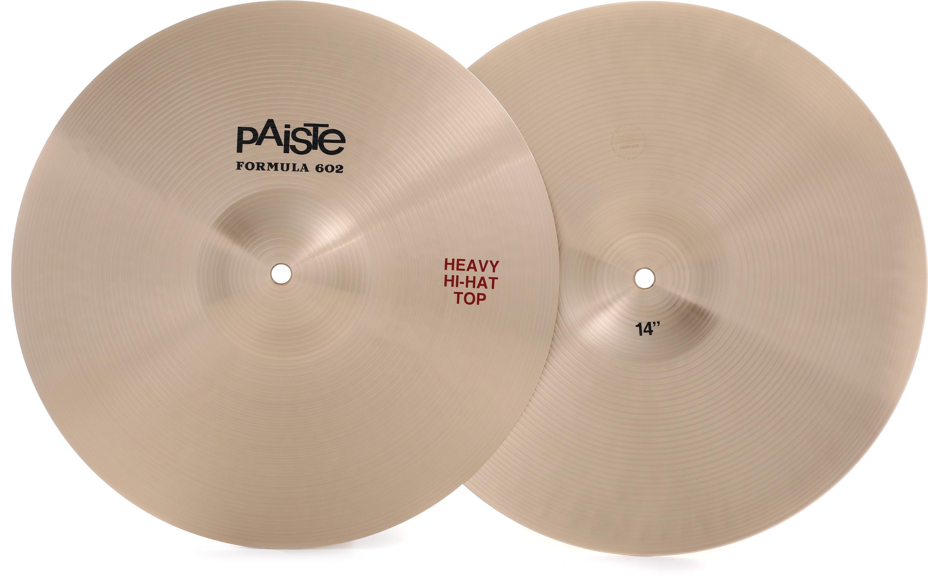 【低価在庫】PAiSTE FORMULA 602 Hi-HAT 14インチ トップ ボトム シンバル 2点 セット パイステ ドラムセット シンバル