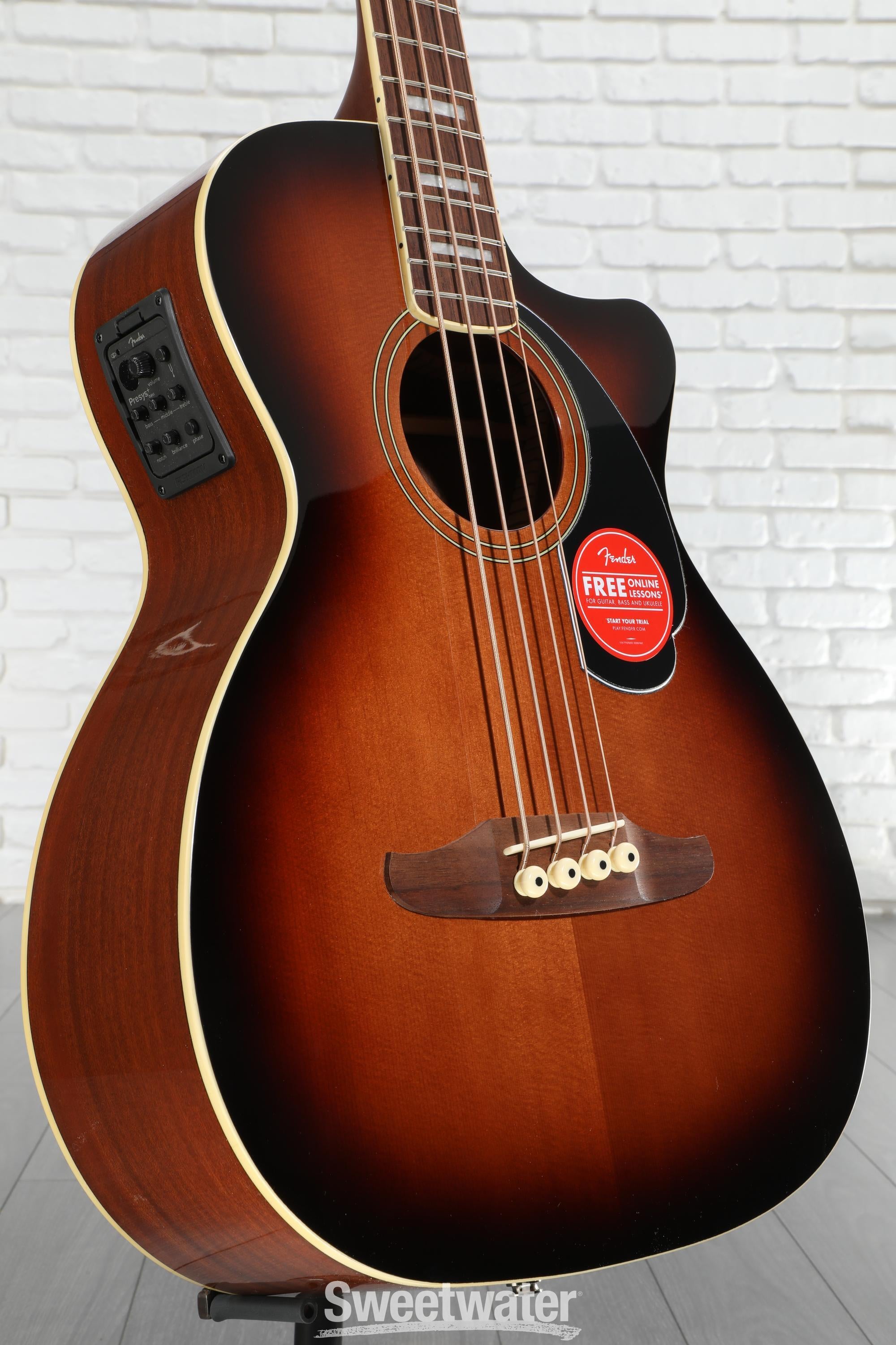 Fender Kingman Acoustic-electric Bass - Shaded Edge Burst | Sweetwater