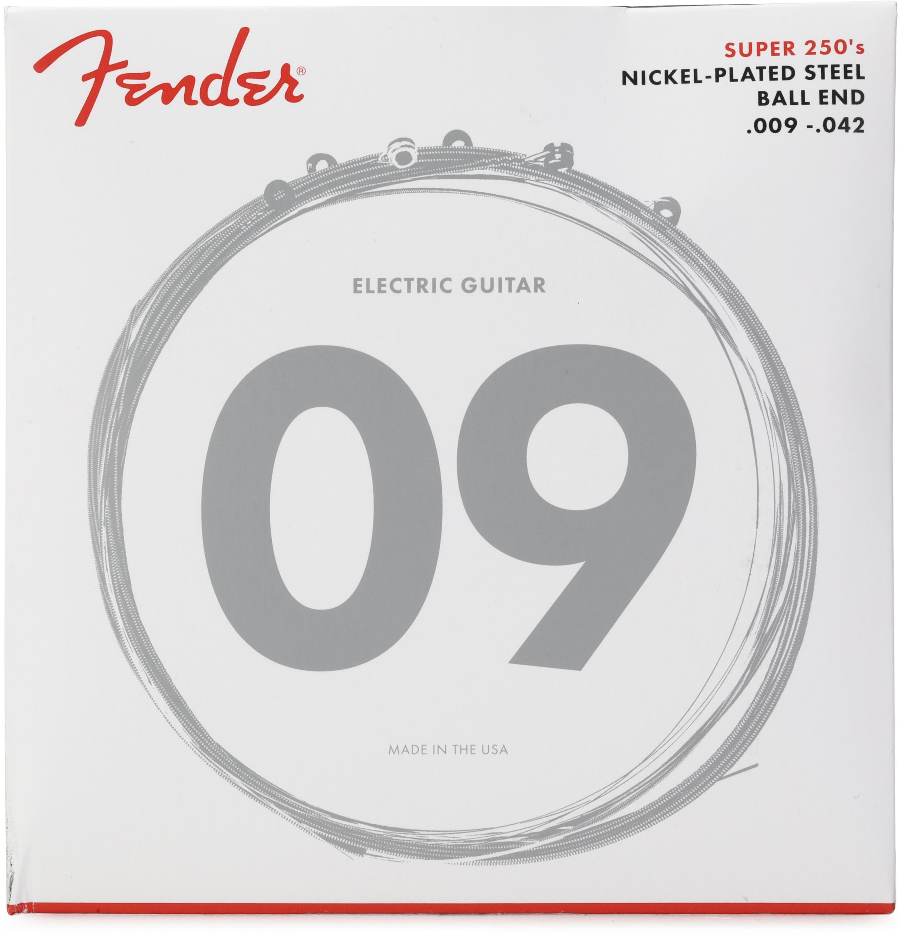 Photo of Fender 250L Super 250's Nickel-Plated Steel Electric Guitar Strings - .009-.042 Light
