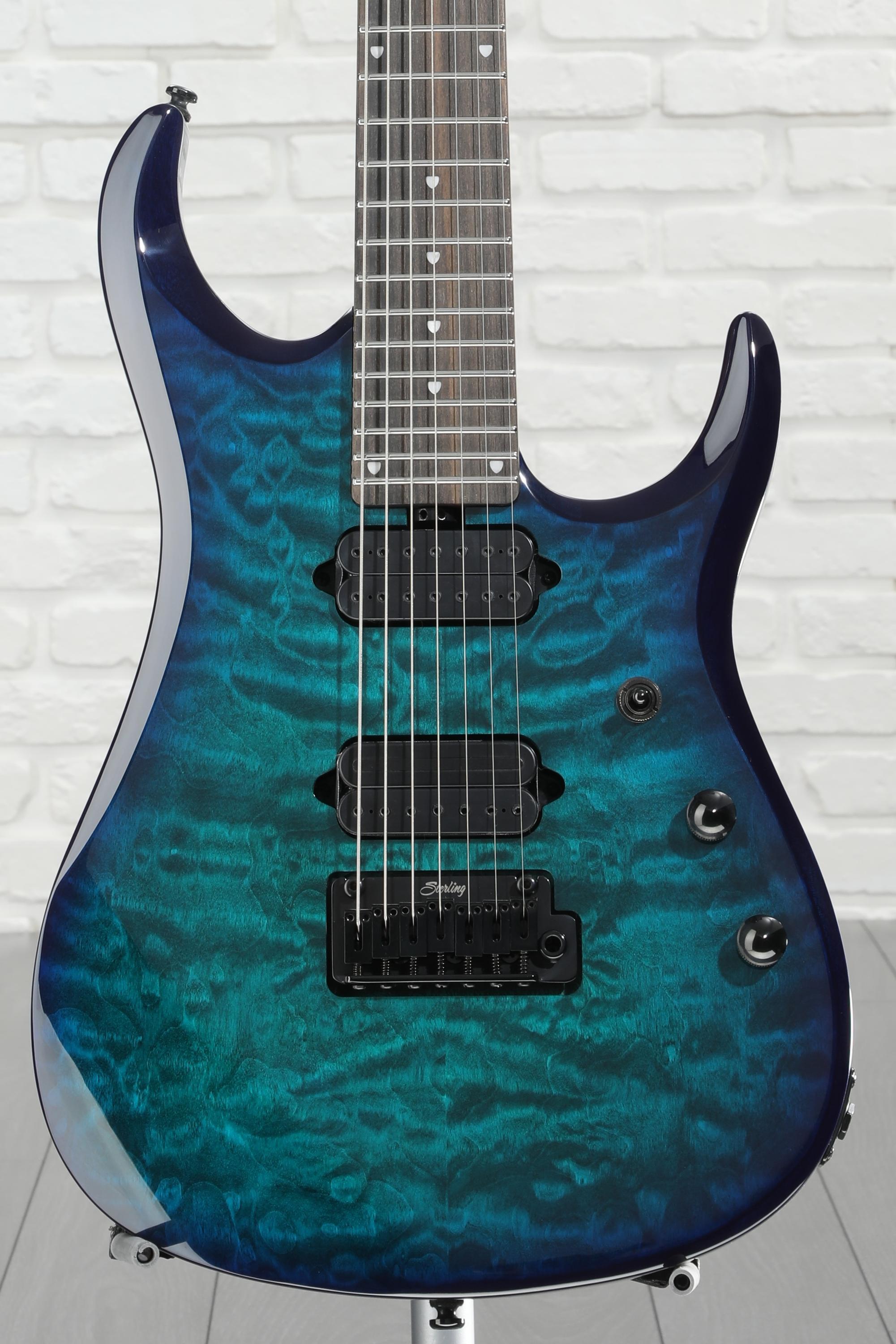 Sterling By Music Man John Petrucci Dimarzio JP157DQM 7-string Electric  Guitar - Cerulean Paradise | Sweetwater