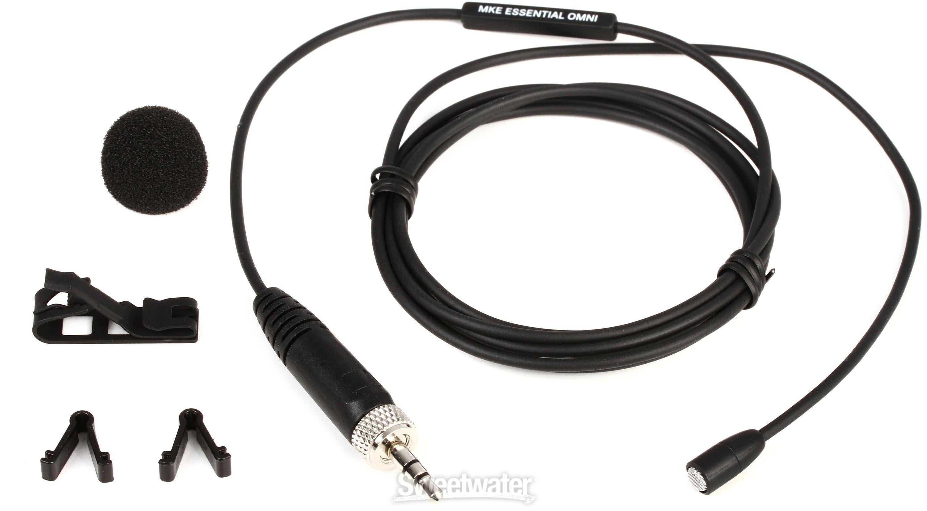 Sennheiser MKE Essential Omni Lavalier Microphone Black Sweetwater