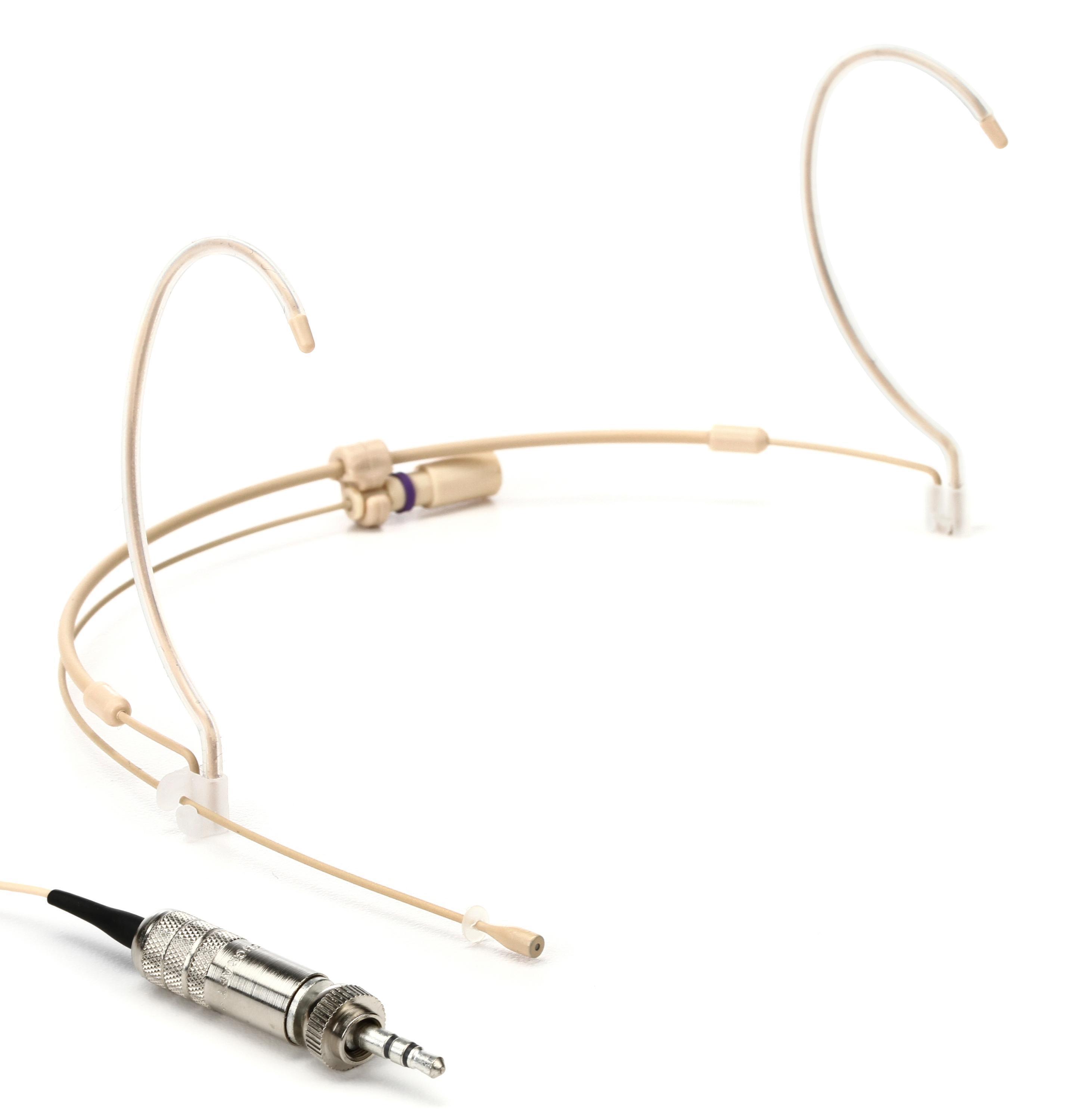 Countryman H6 Omnidirectional Headset Microphone Very Low Sensitivity with 3.5mm Locking Connector for Sennheiser Wireless Light Beige