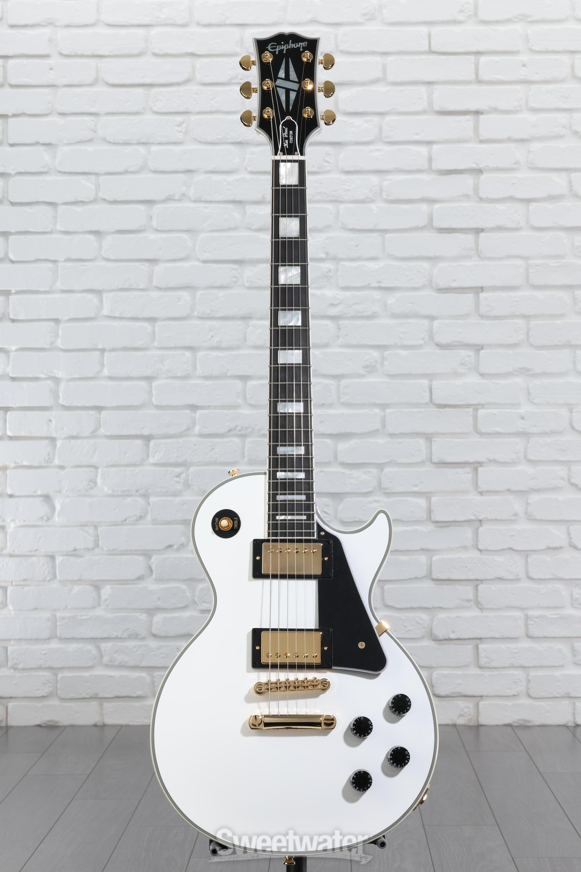 ギター Epiphone Les Paul Custom Pro White Epiphone Les Paul Custom - Pro Alpine White