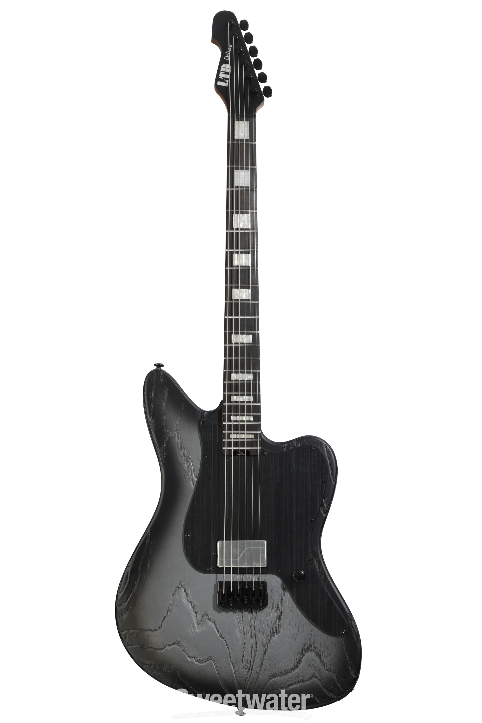 PhontoGenicギター ESP LTD XJ-1B Baritone Electric Guitar - Silver Blast