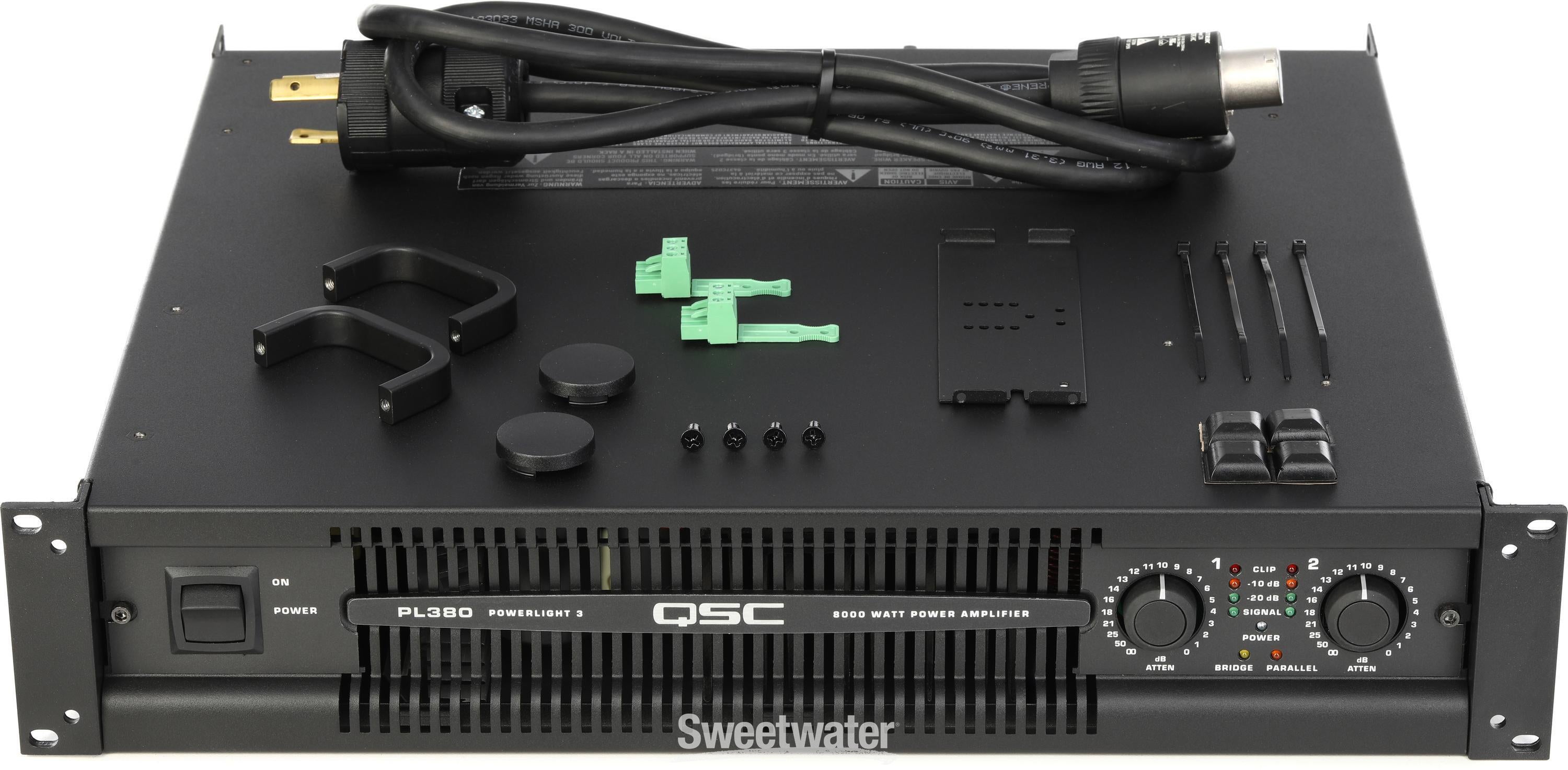 QSC PL380 パワーアンプ PAアンプ Power Amplifier ④ QSC PL380 PowerLight 3 Series 1500 Watt Professional Power