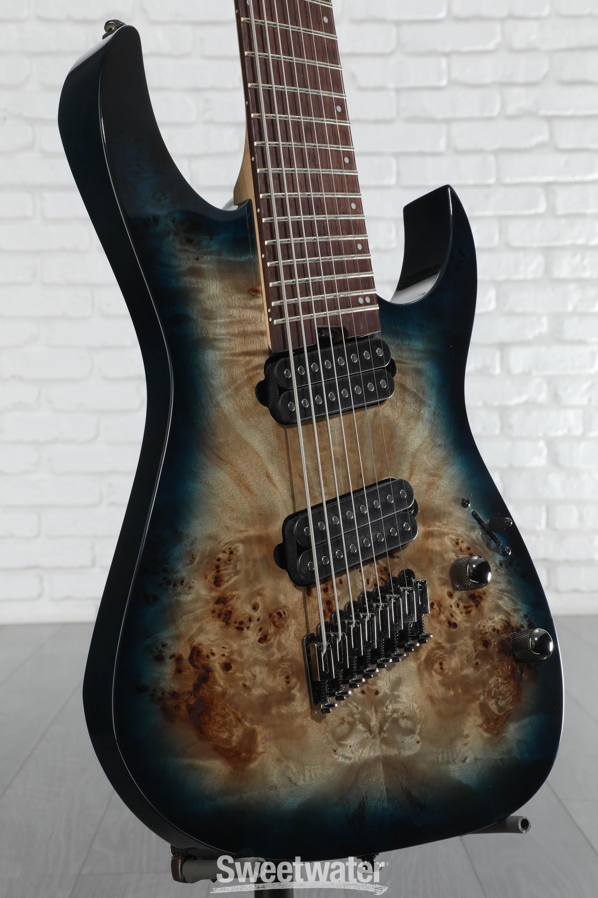 Photo of Ibanez RGMS8 8-string Electric Guitar - Cosmic Blue Starburst