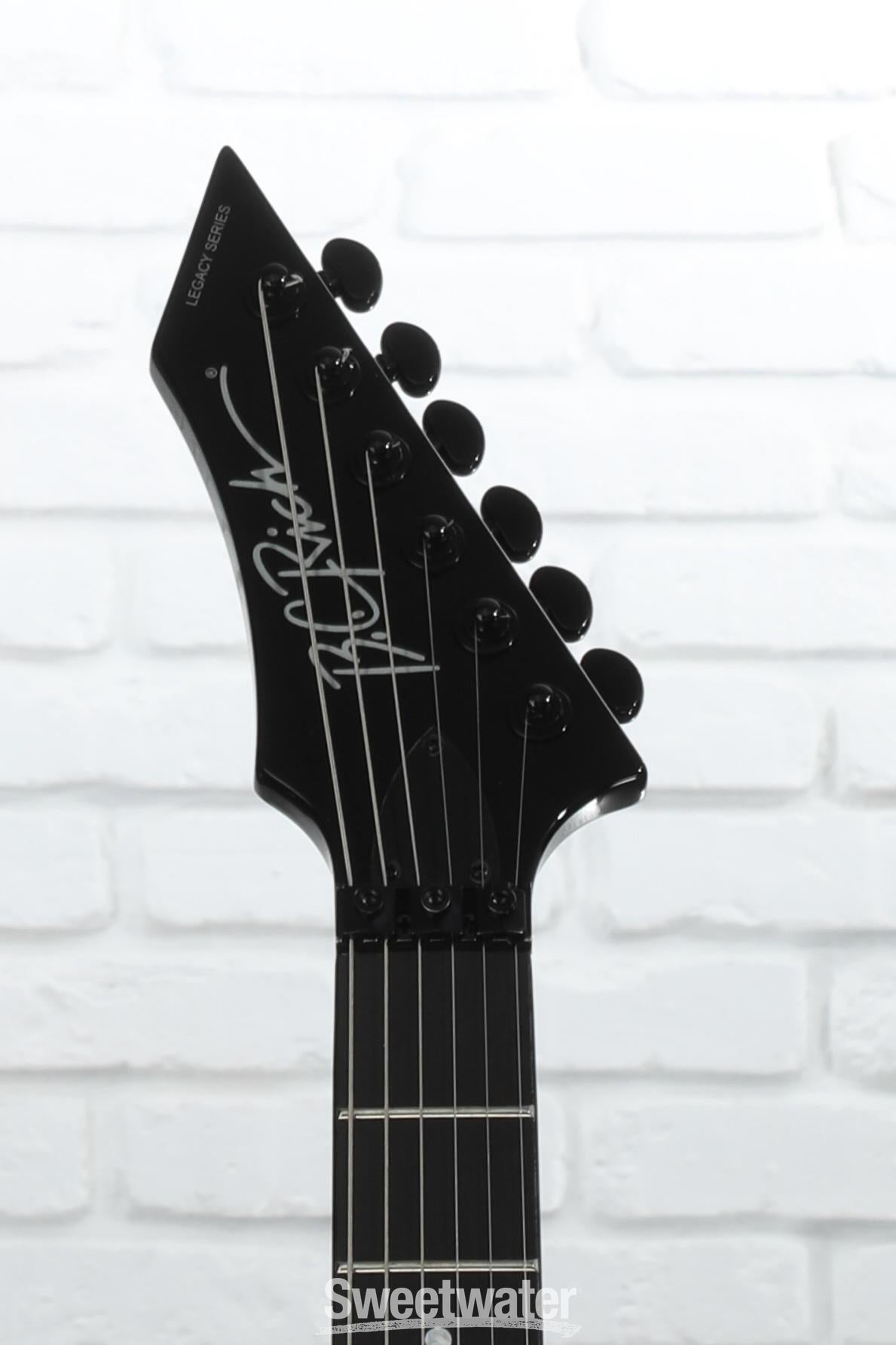 B.C. Rich Warlock Legacy Electric Guitar - Black, Floyd Rose