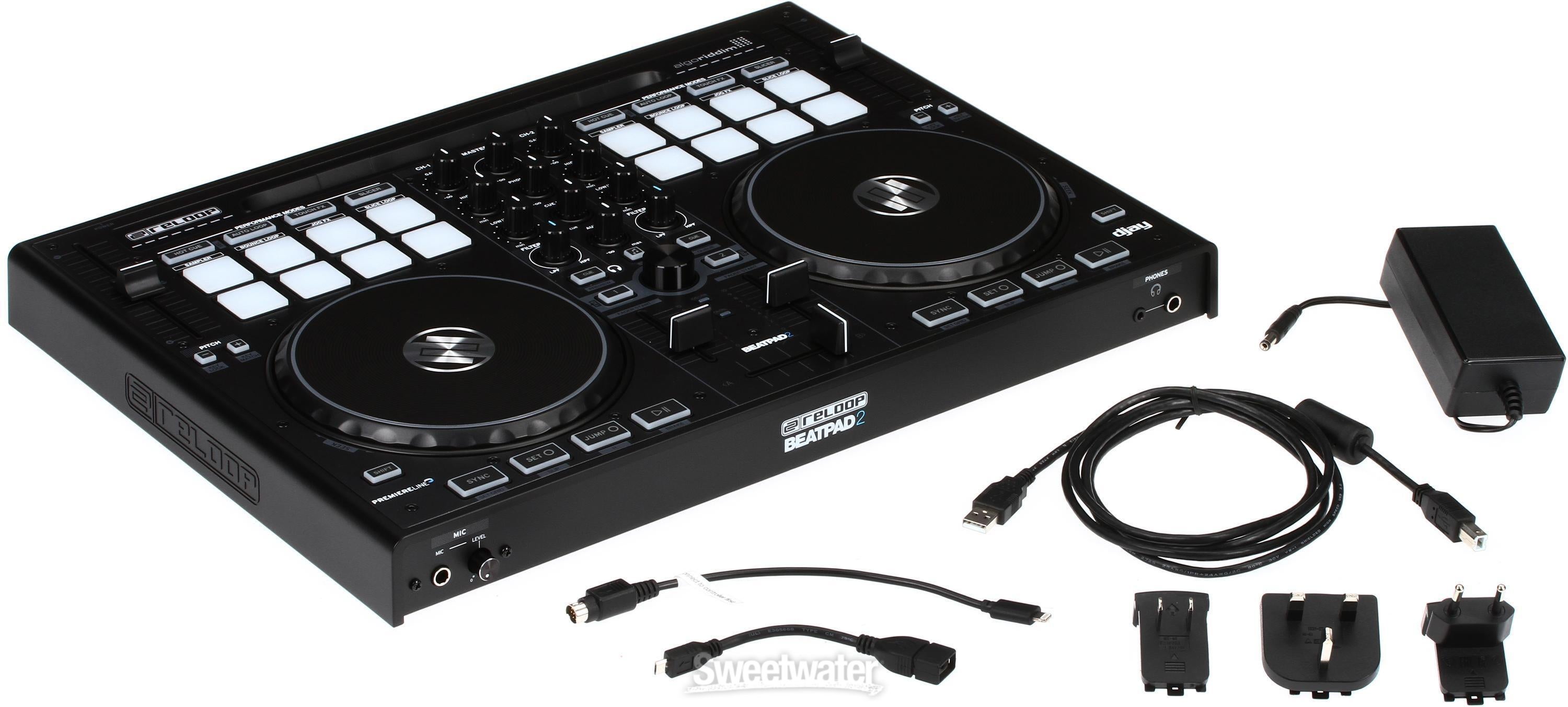 Reloop BeatPad 2 2-deck Algoriddim DJAY 2 DJ Controller | Sweetwater