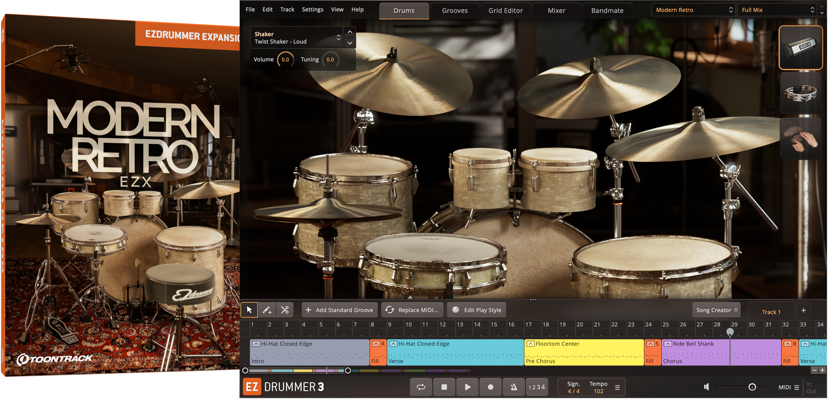 Toontrack Modern Retro EZX Sound Expansion Pack