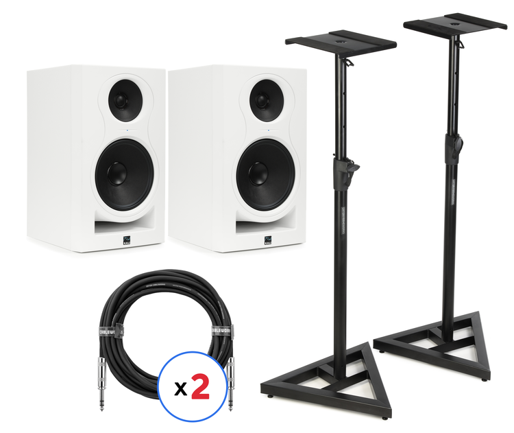 kali audio in8 スピーカー(ペア) Kali Audio IN-8 V2 8-inch Powered Studio Monitor Pair with Stands