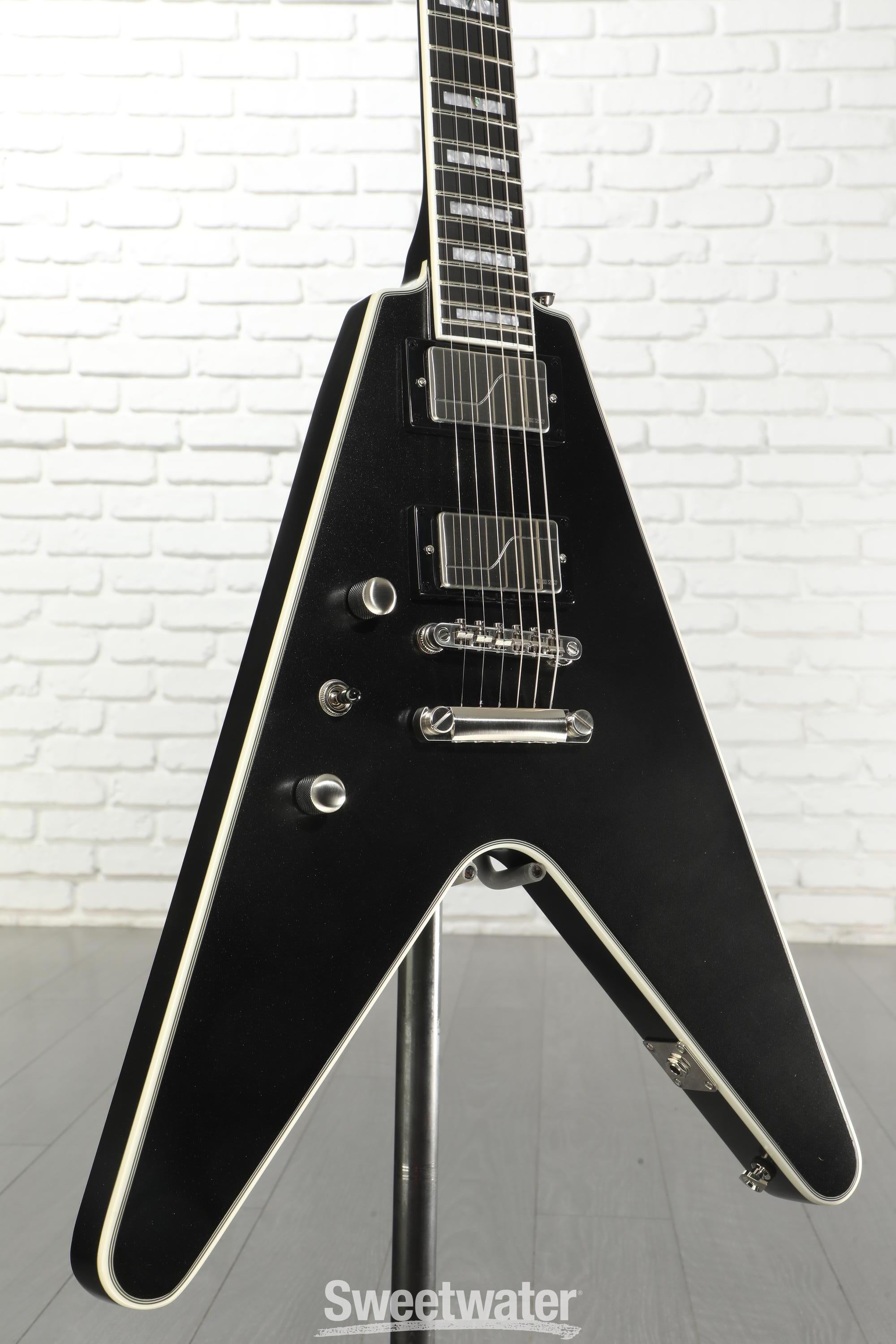 Photo of Epiphone Flying V Prophecy Left-handed Electric Guitar - Aged Jet Black Metallic