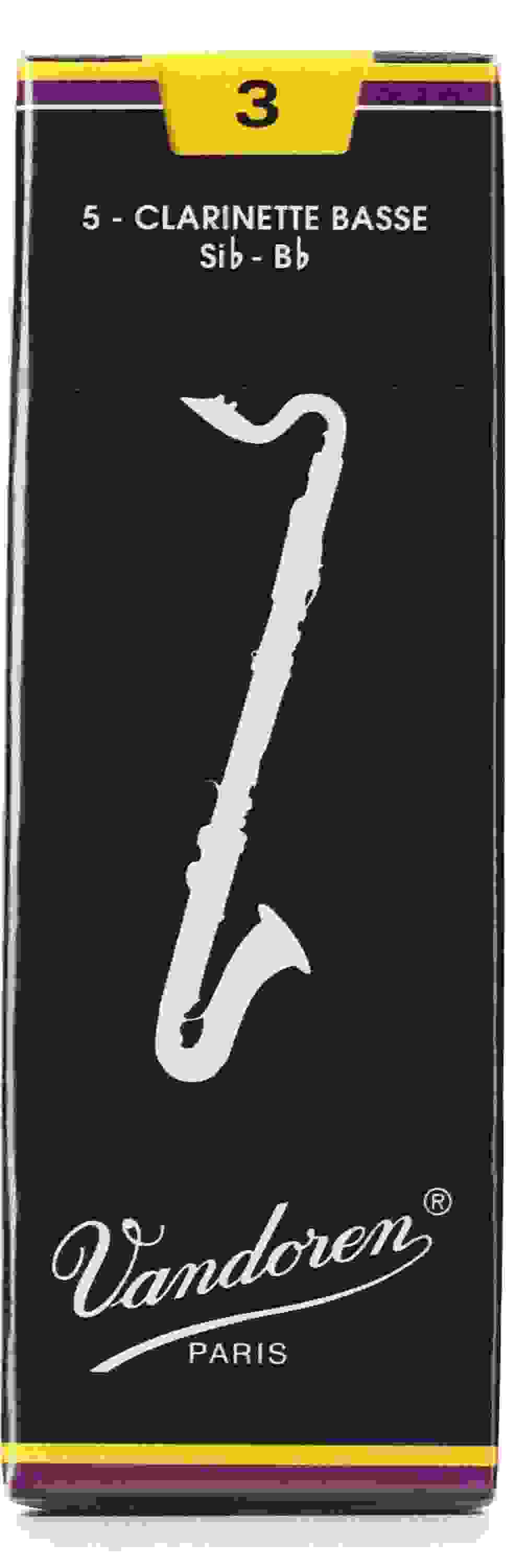 Vandoren Traditional Bass Clarinet Reeds - 3.0 (5-pack)