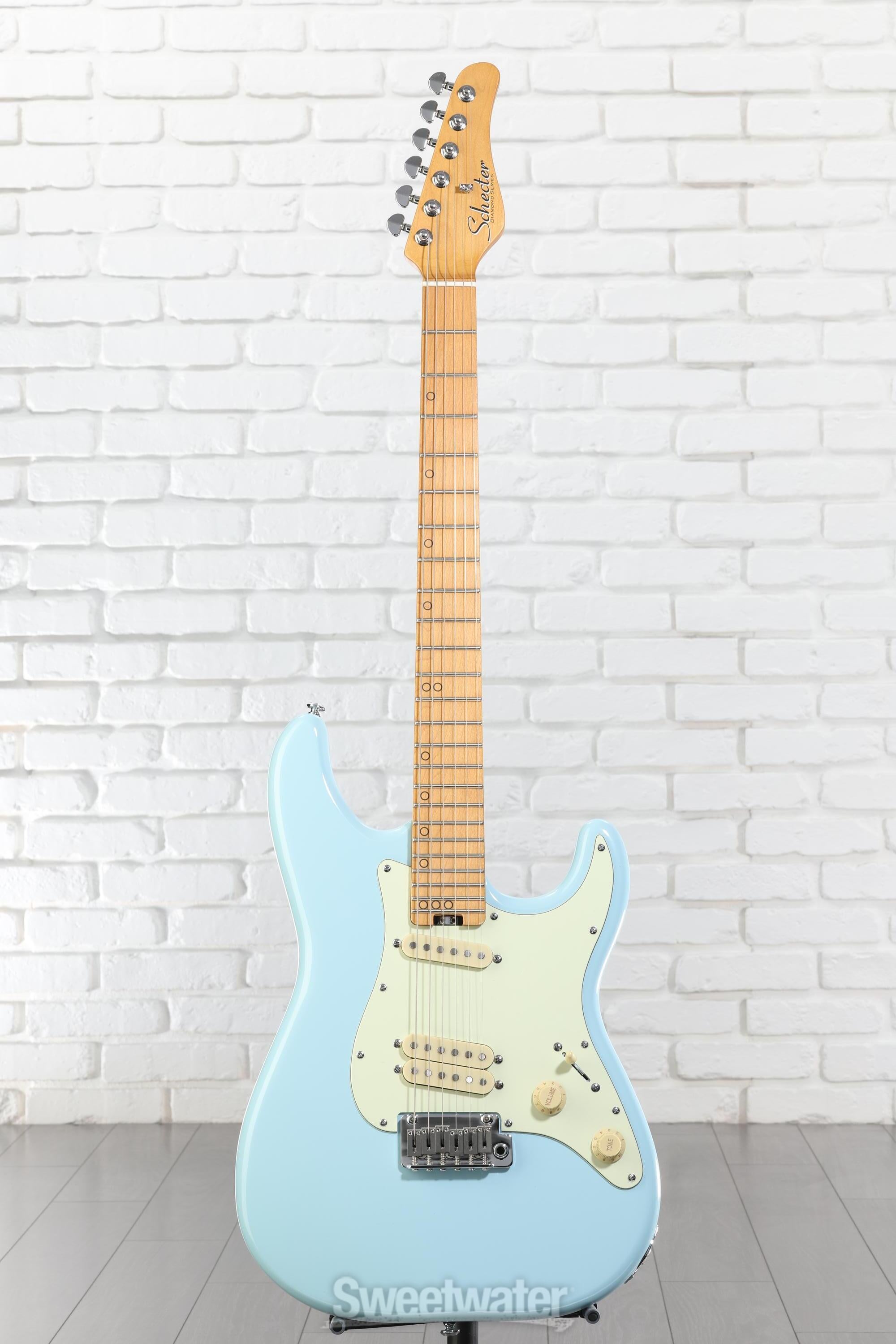 Schecter MV-6 Electric Guitar - Super Sonic Blue with Maple