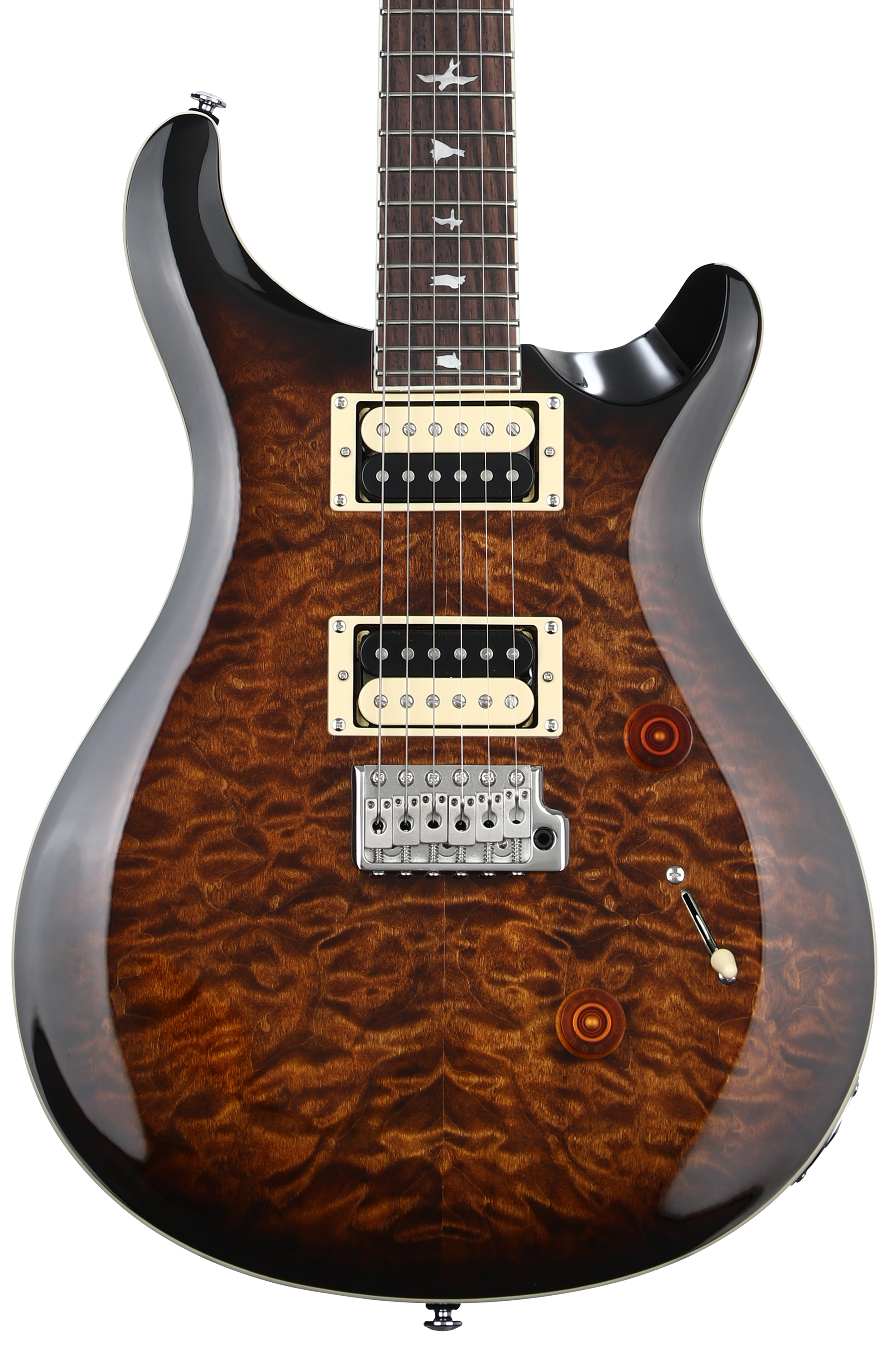 ギター PRS SE Custom24 Quilt (Black Gold Burst) PRS SE Custom 24 Quilted Carved Top With Ebony Fingerboard