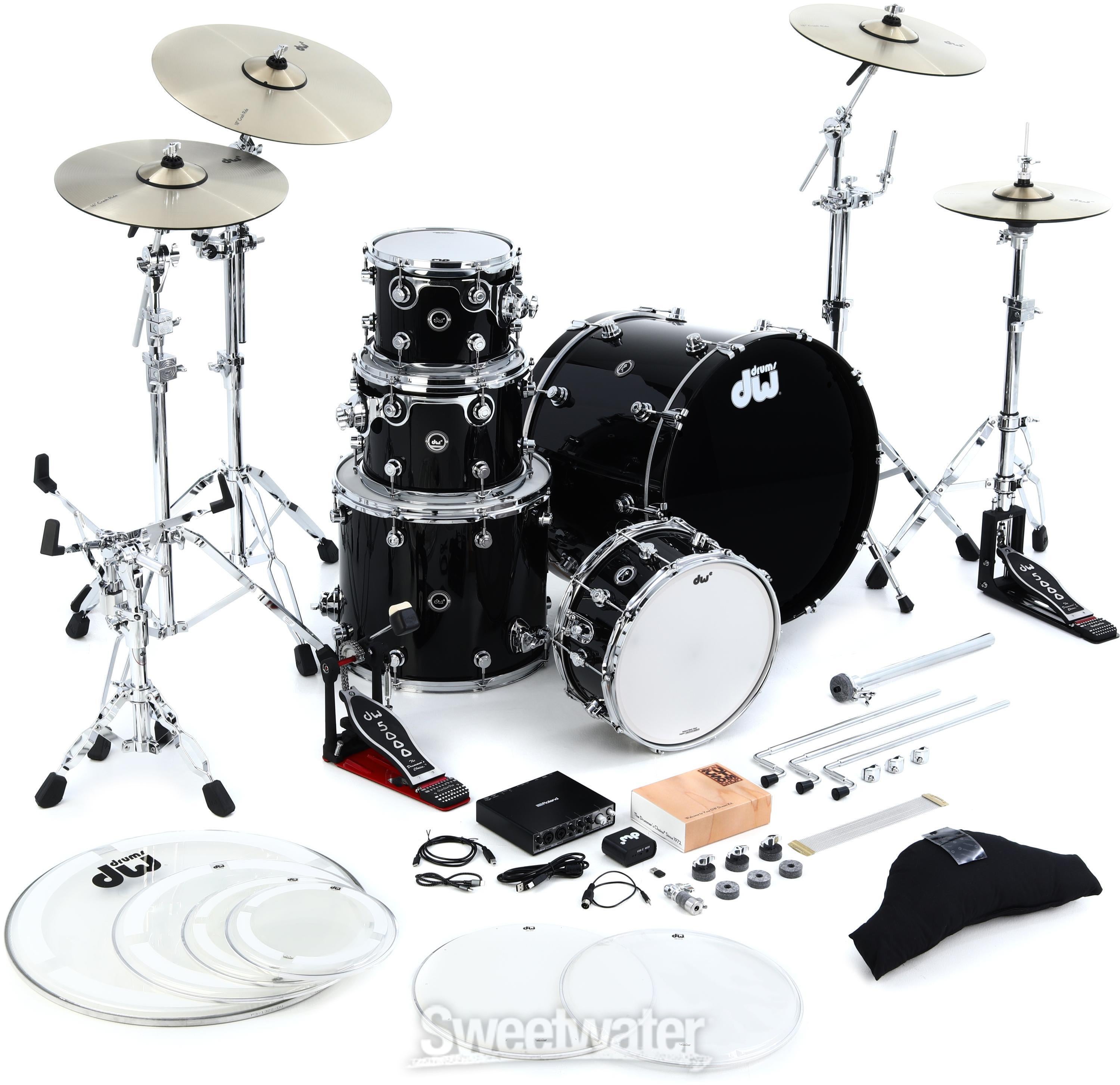DW DWe 5-piece Shell Pack w/ Hardware and Electronic Cymbal
