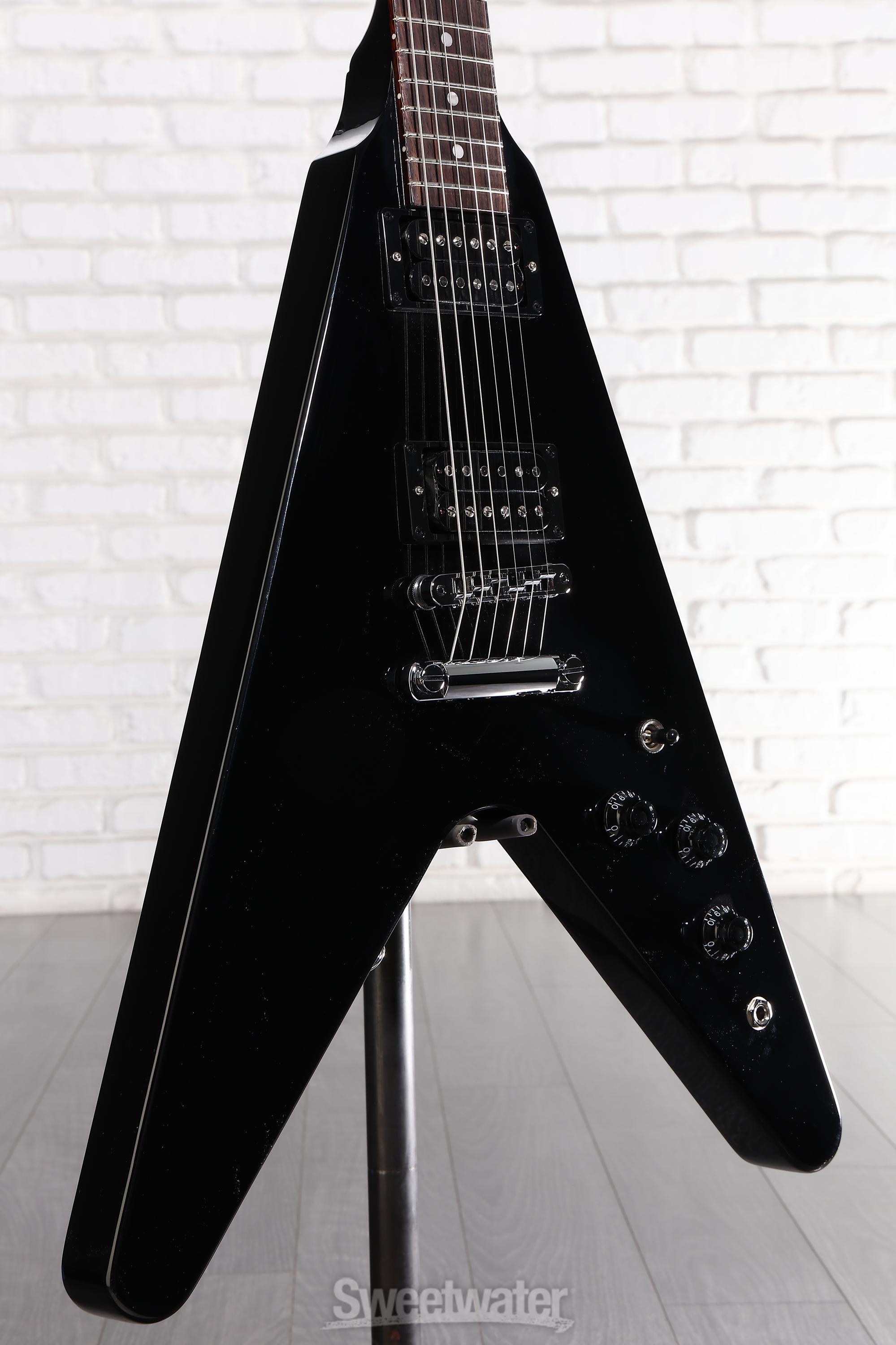 Photo of Gibson 80s Flying V Solidbody Electric Guitar - Ebony