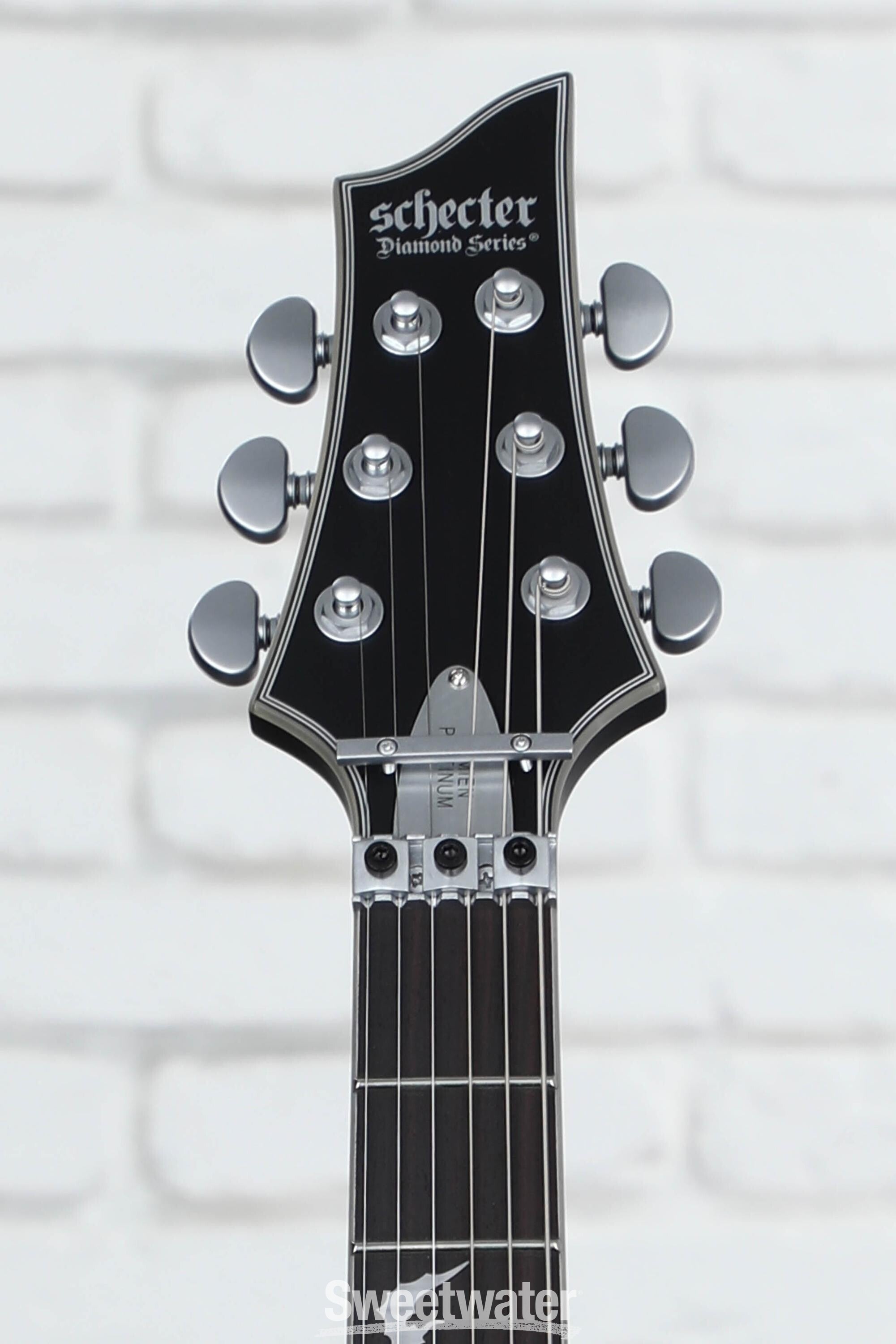 Schecter Damien Platinum 6 FR - Satin Black, Lefty | Sweetwater