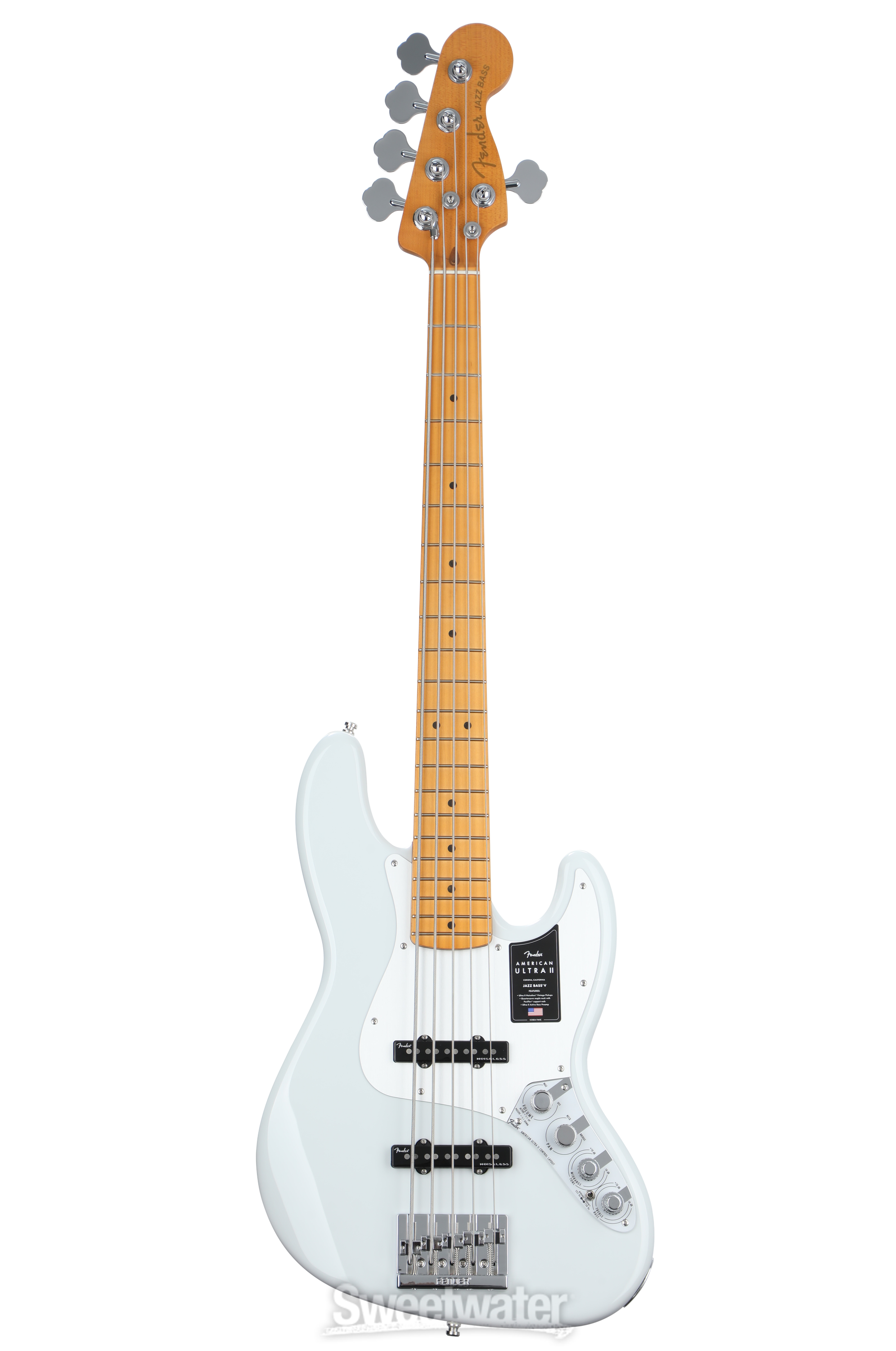 Fender American Ultra II Jazz Bass V - Avalanche, Maple