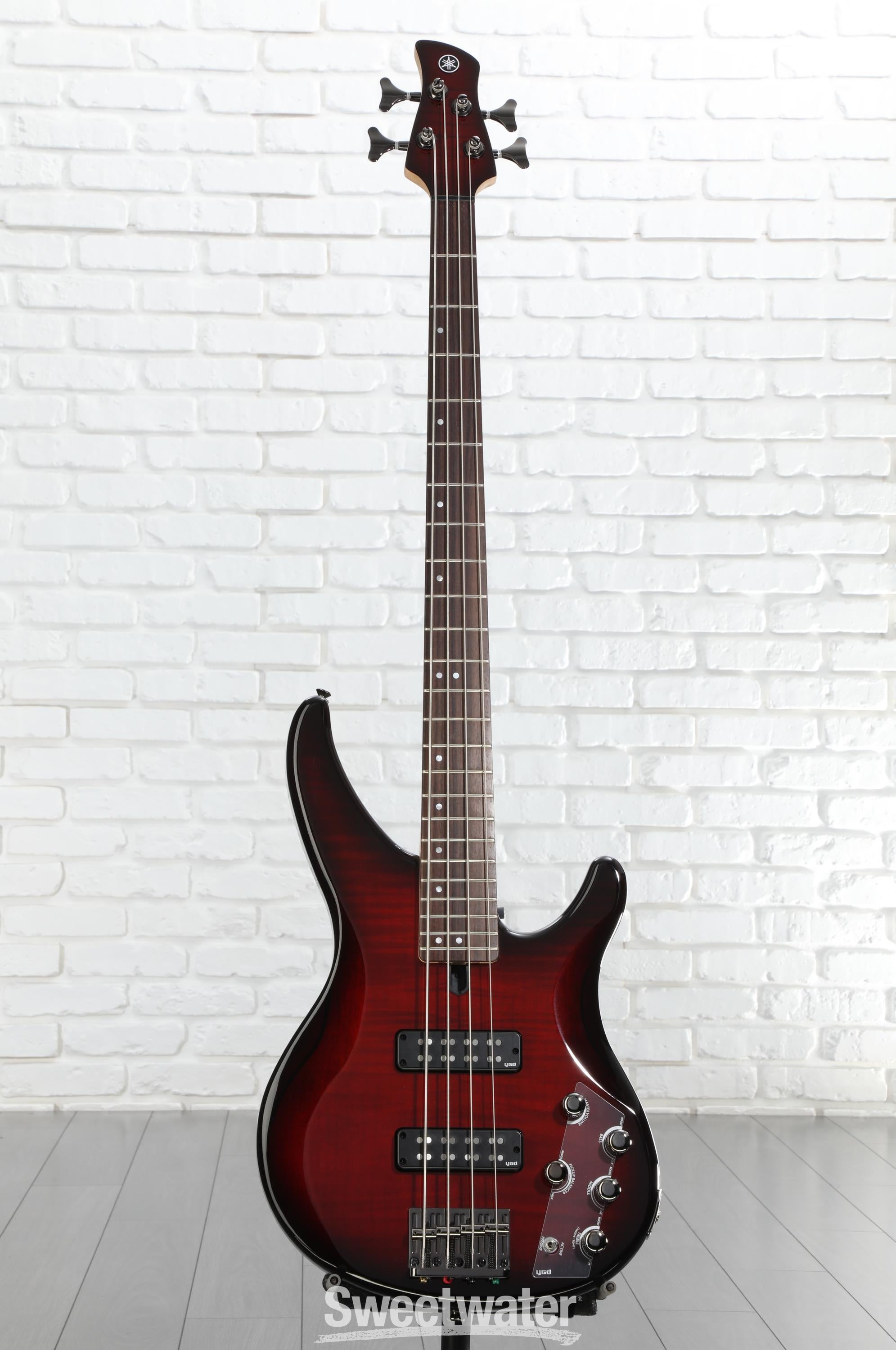 Yamaha TRBX604FM 4-string Bass Guitar - Dark Red Burst | Sweetwater