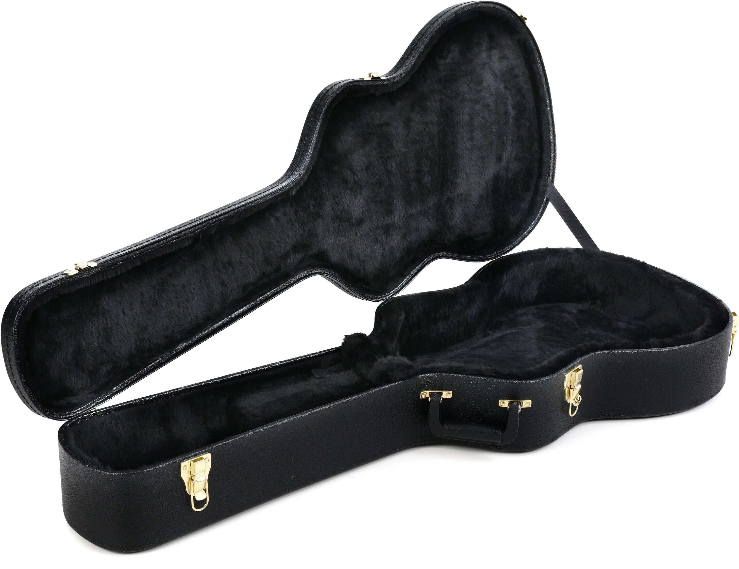 Fender Classical/Folk Guitar Multi-Fit Hardshell Case - Black with Black  Plush Interior